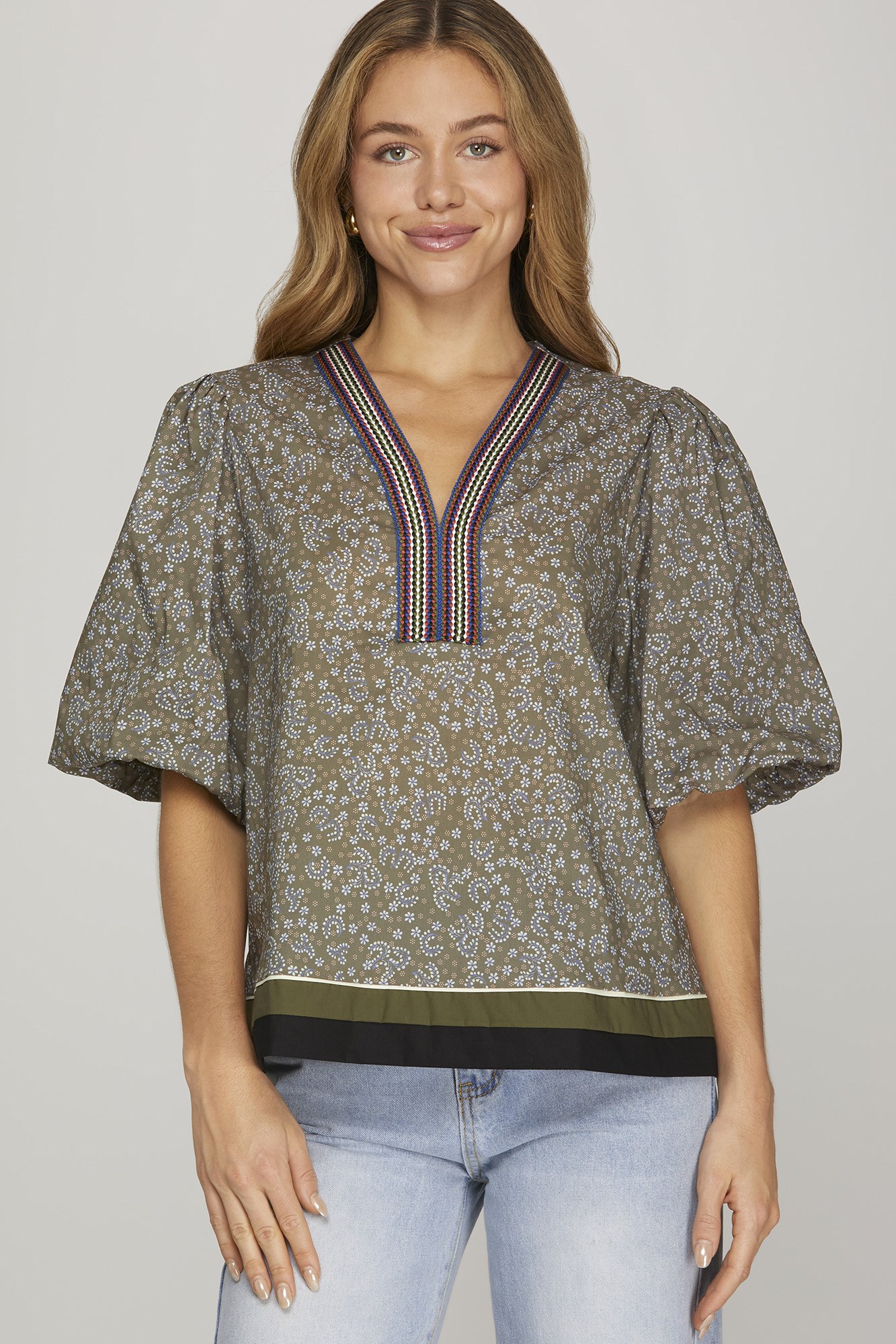 Boho Floral Blouse