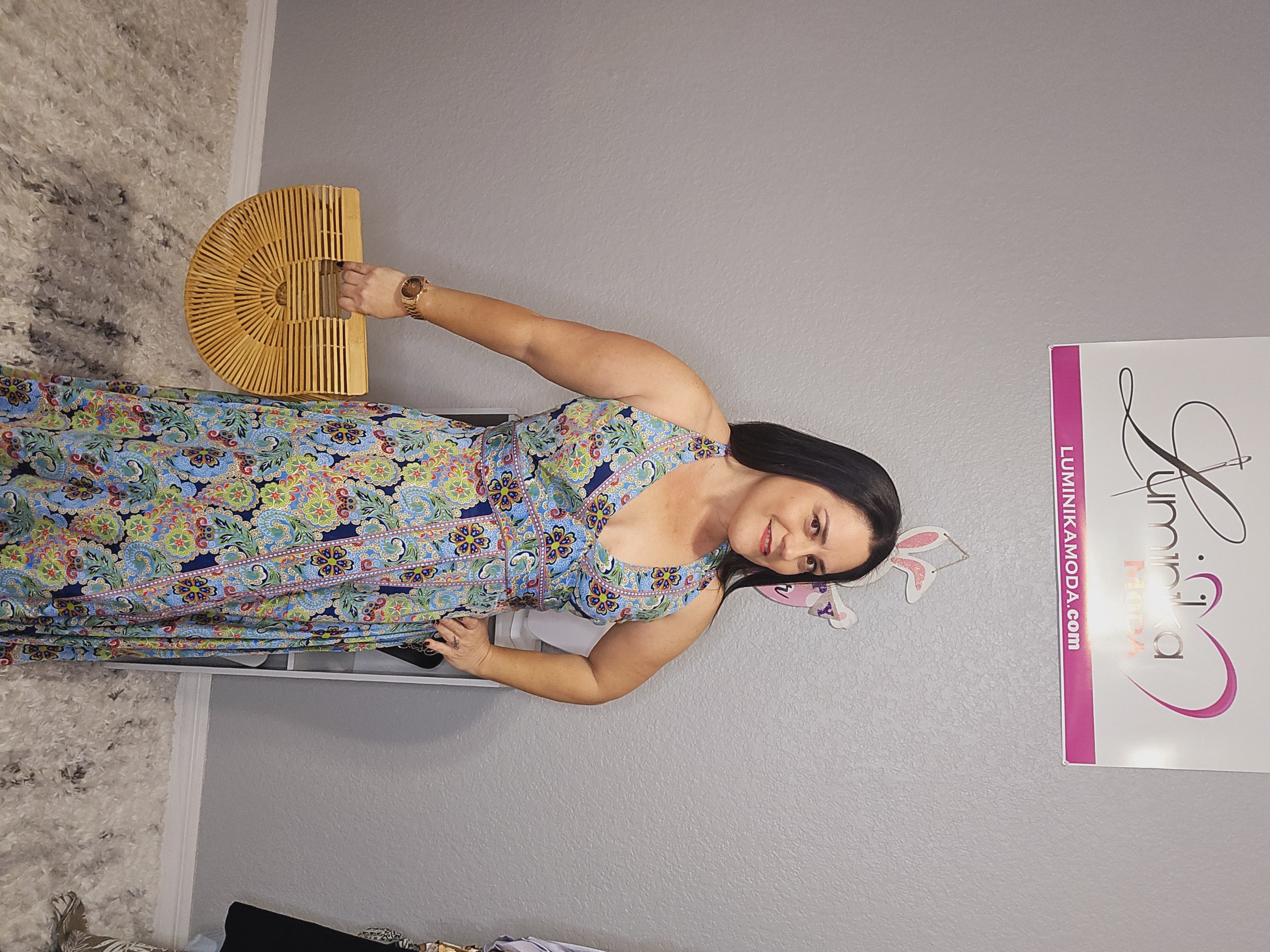Floral Halter Maxi Dress