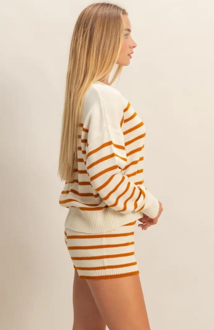 Striped Knit Lounge Set