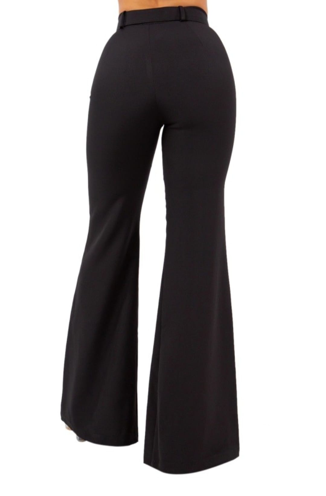 Black or Brown High-Waisted Wide Leg Pants