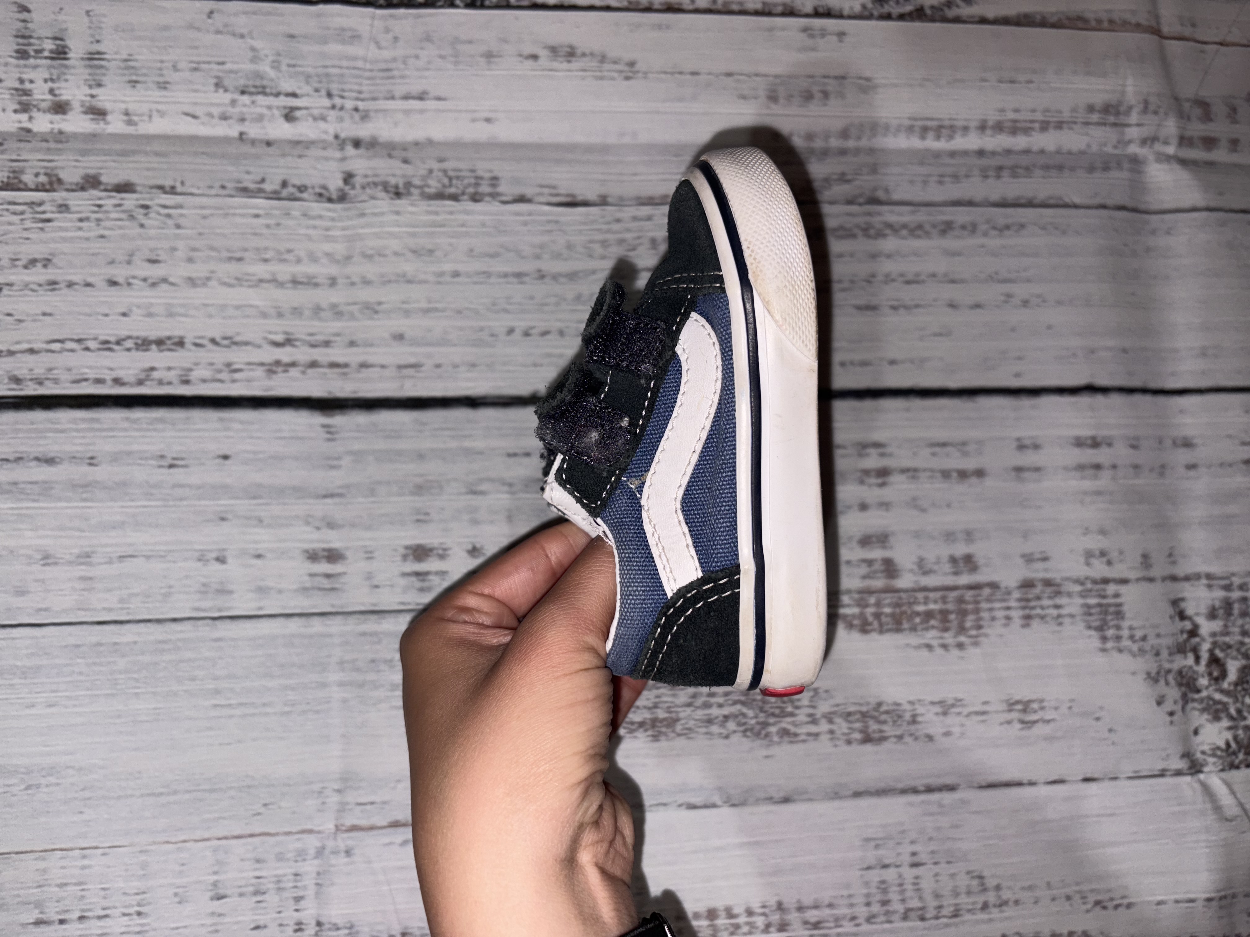 Blue/Black Vans 