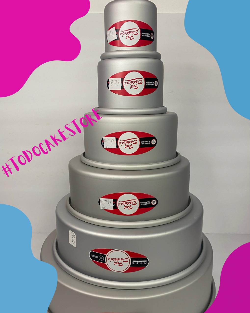 Conjunto de Moldes para Pasteles de 5 Niveles Redondos