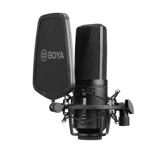 Boya BY-M1000 Multi-Pattern Large Diaphragm Condenser Microphone โ Studio-Quality Sound