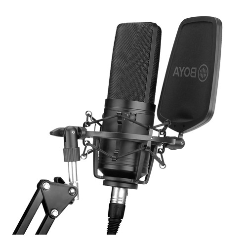 Boya BY-M1000 Multi-Pattern Large Diaphragm Condenser Microphone – Studio-Quality Sound