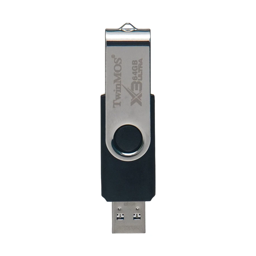Twinmos | X3 Ultra 64GB USB 3.2 Black-Silver Pen Drive