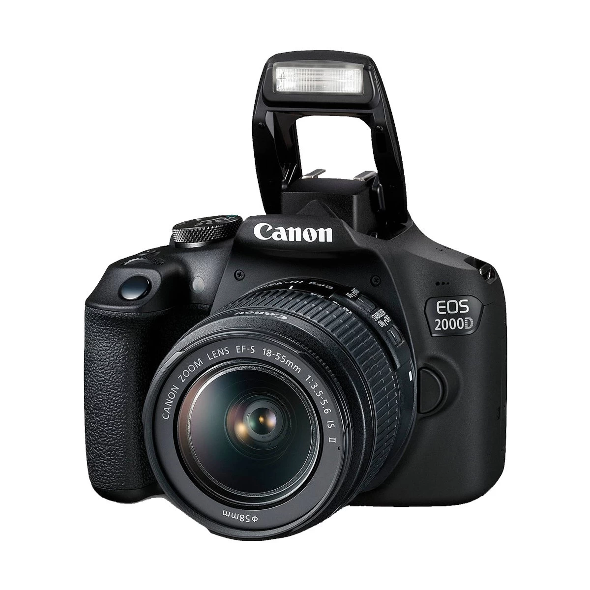 Canon EOS 2000D Digital SLR Camera with EF-S 18-55 mm f/3.5-5.6 IS II Lens (No Warranty)