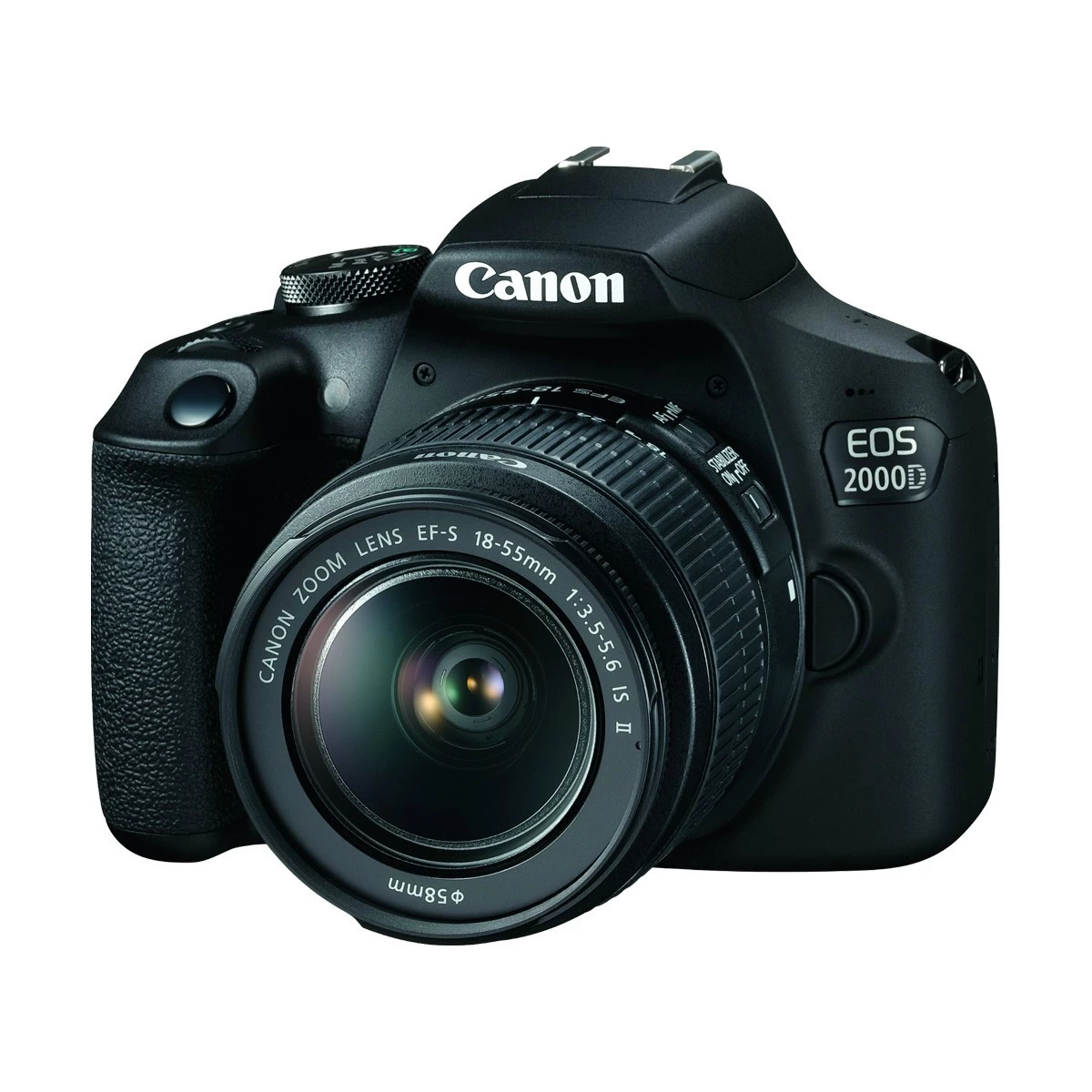 Canon EOS 2000D Digital SLR Camera with EF-S 18-55 mm f/3.5-5.6 IS II Lens (No Warranty)