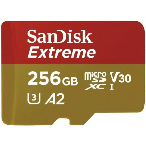 SanDisk Extreme 256GB 190mbps microSDXC UHS-I Memory Card