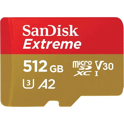 SanDisk Extreme 512GB 190mbps microSDXC UHS-I Memory Card
