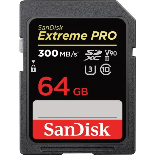 SanDisk Extreme PRO 64GB 300mbps SDXC UHS-II Memory Card