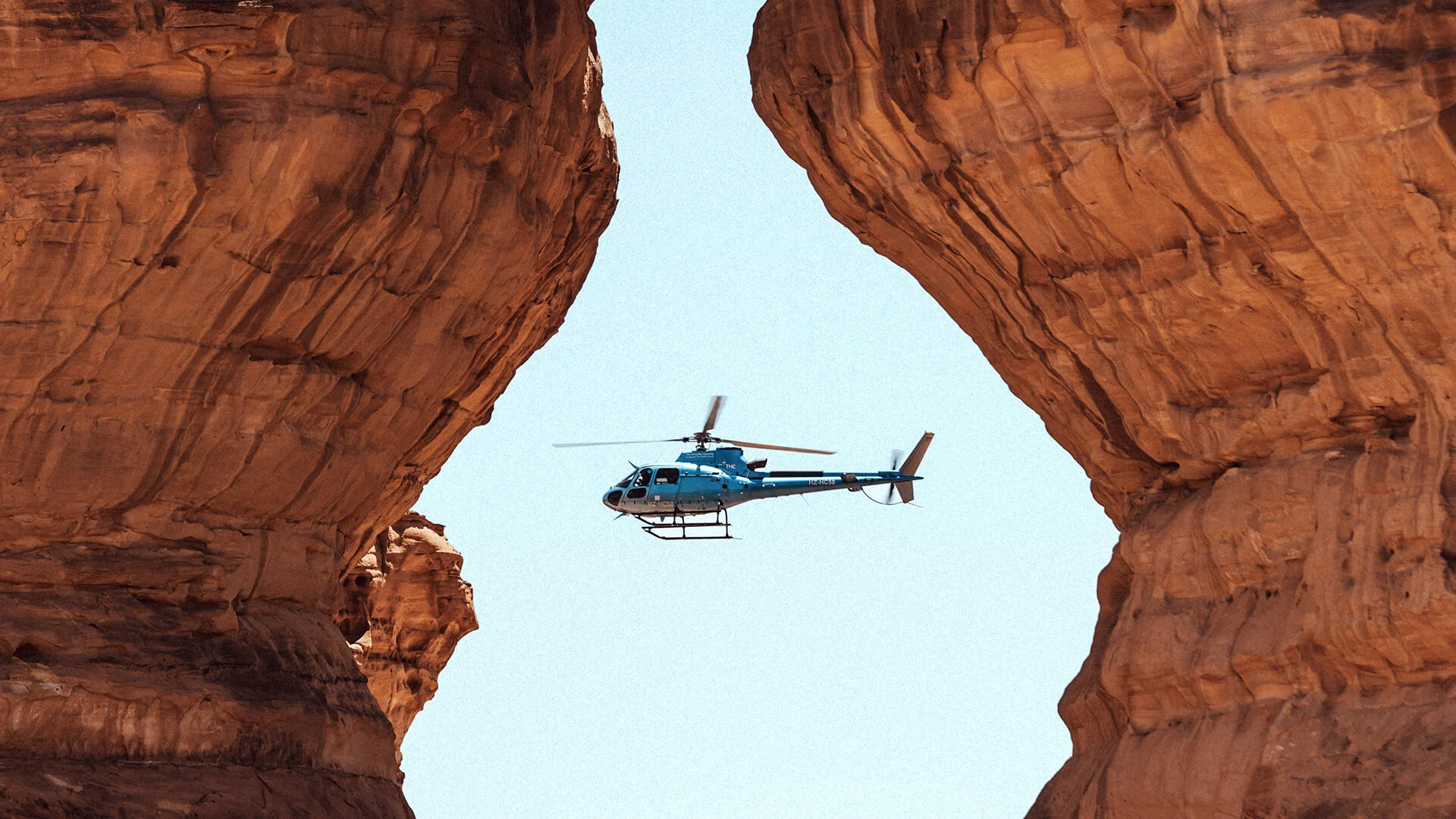 Helicopter in AlUla