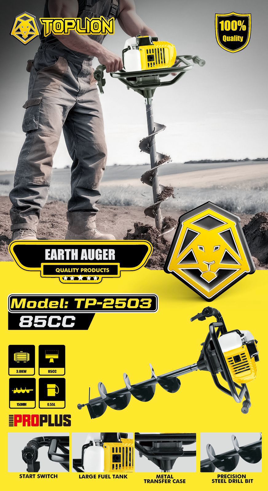Top Lion Earth Auger TP-2503 85CC