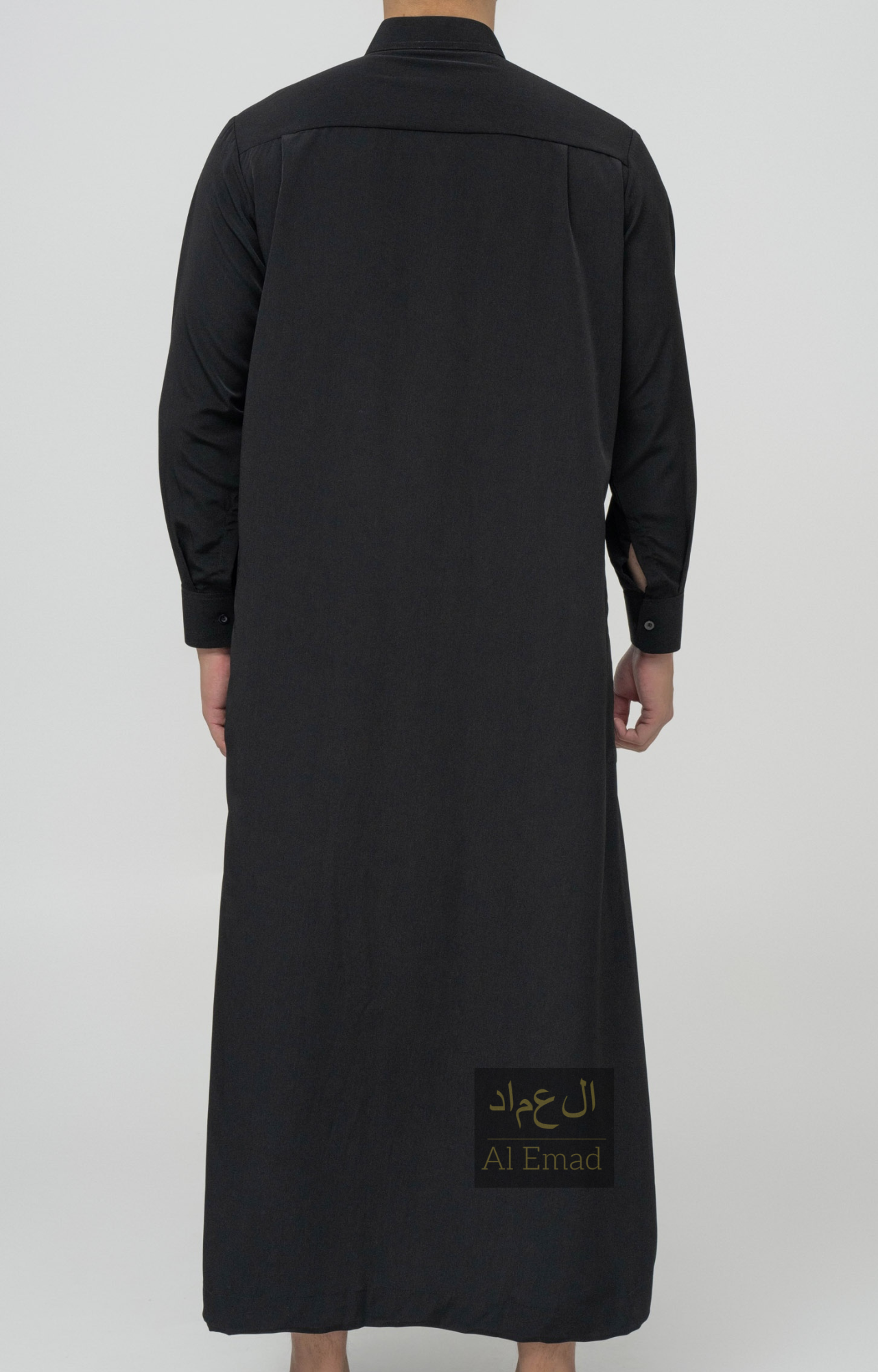 Qamis Saoudien Noir - Manchettes rigides
