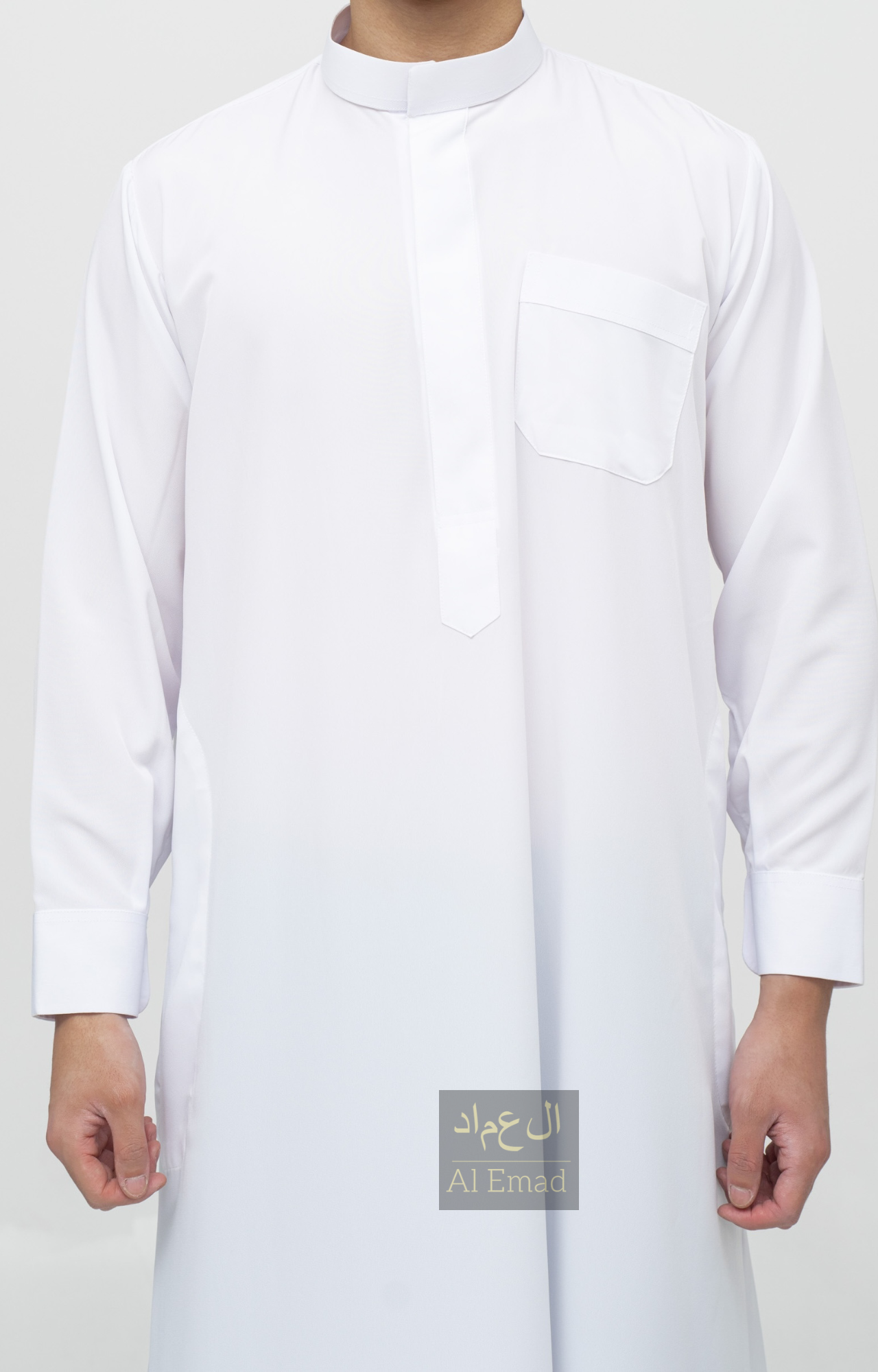 Qamis Saoudien Blanc - Manchettes rigides
