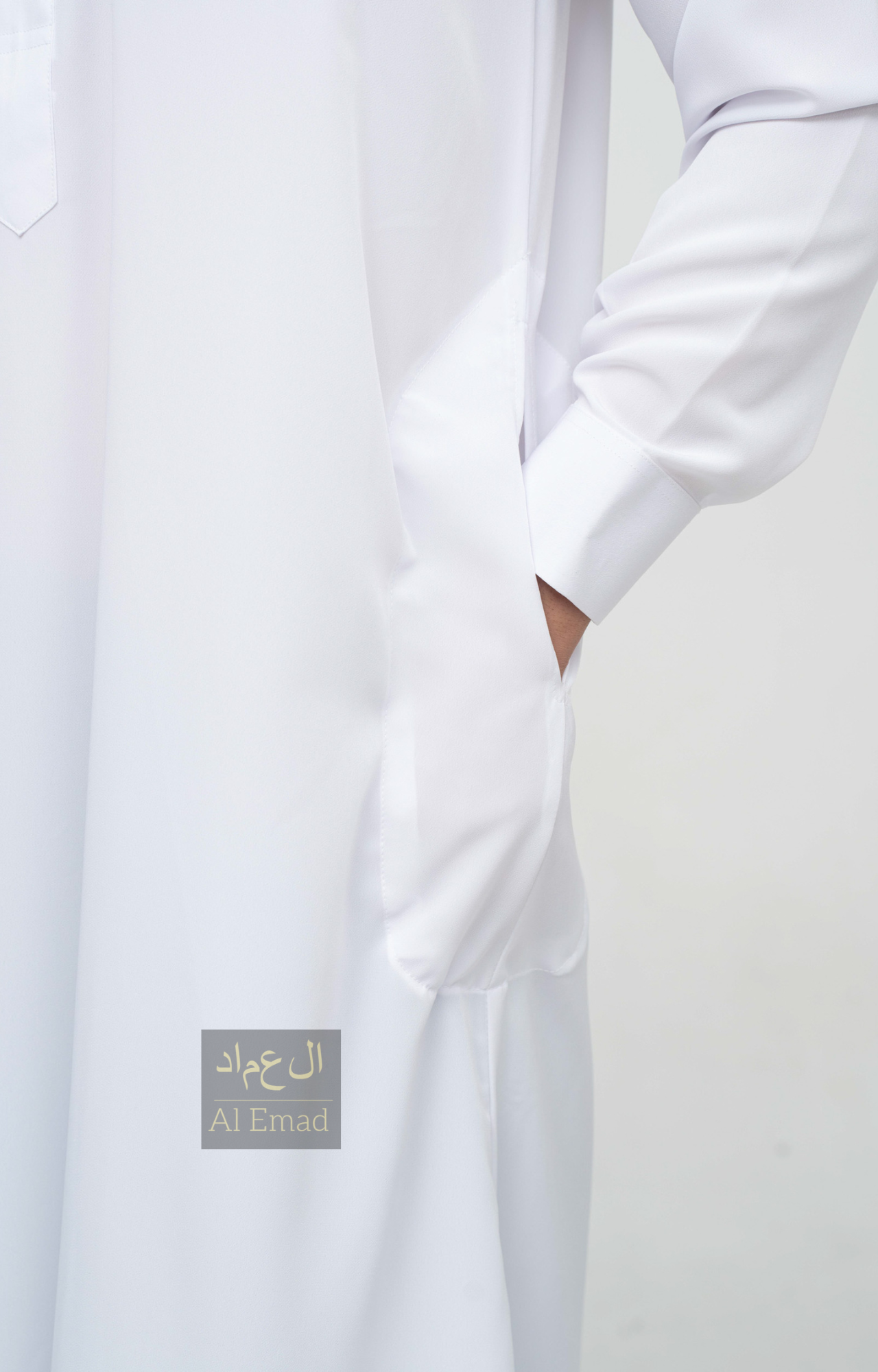 Qamis Saoudien Blanc - Manchettes rigides