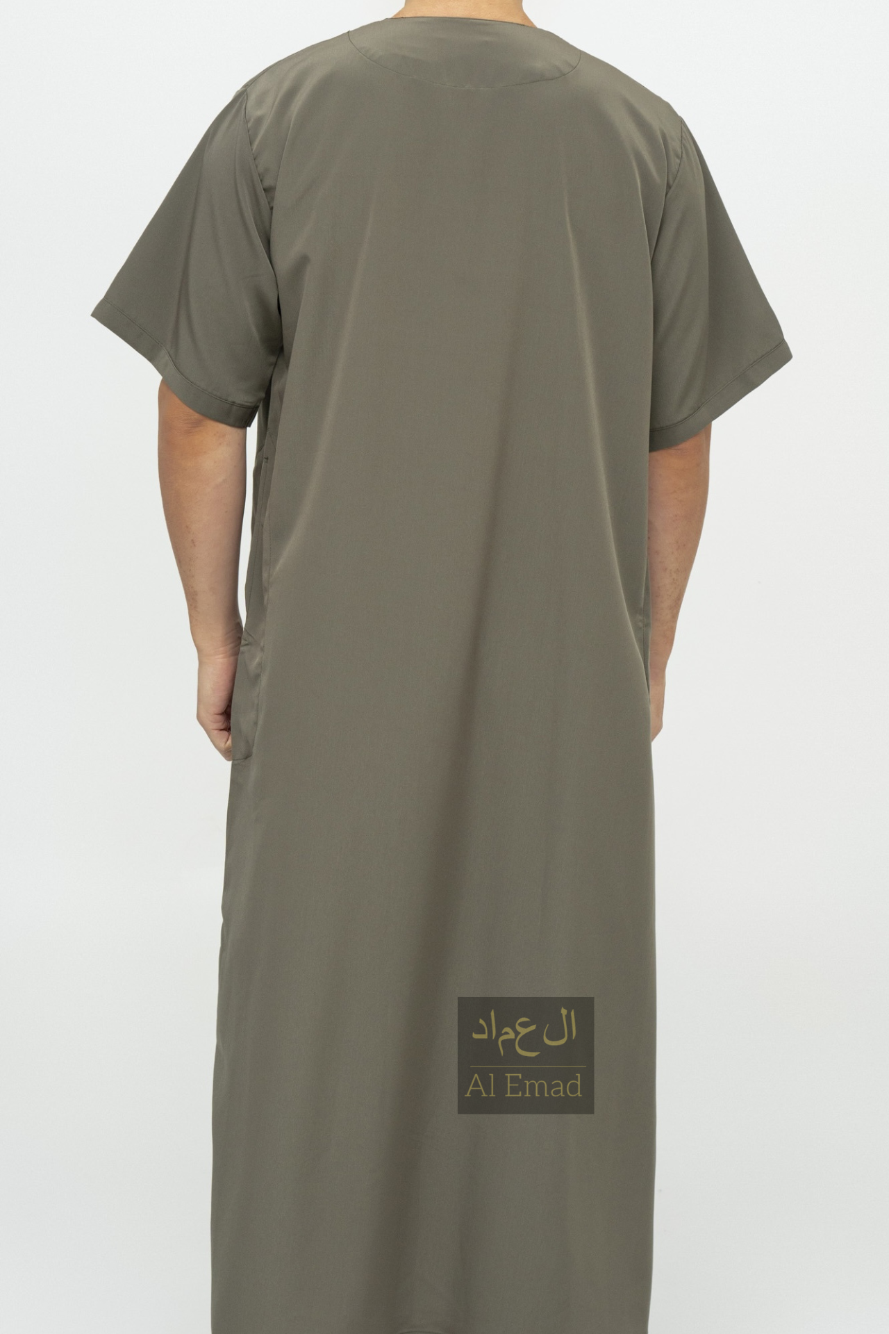 Qamis Marocain Manche Courte Kaki