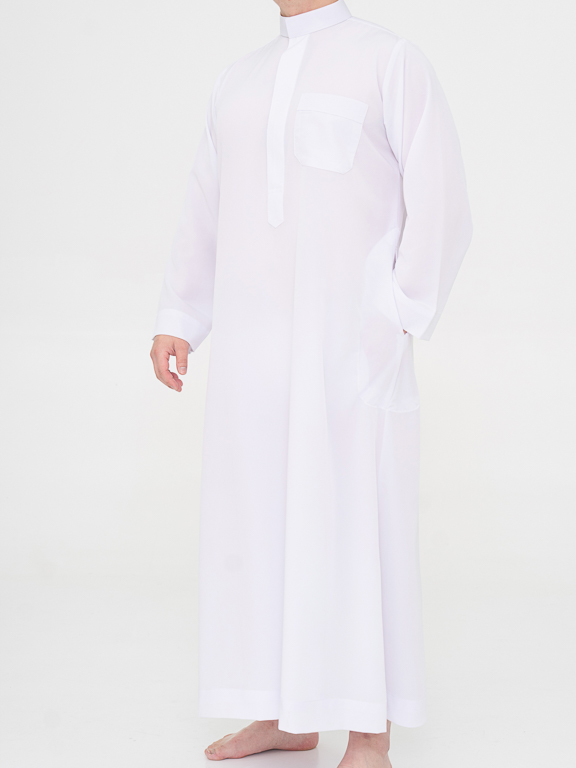 Qamis Saoudien Blanc - Manchettes simples