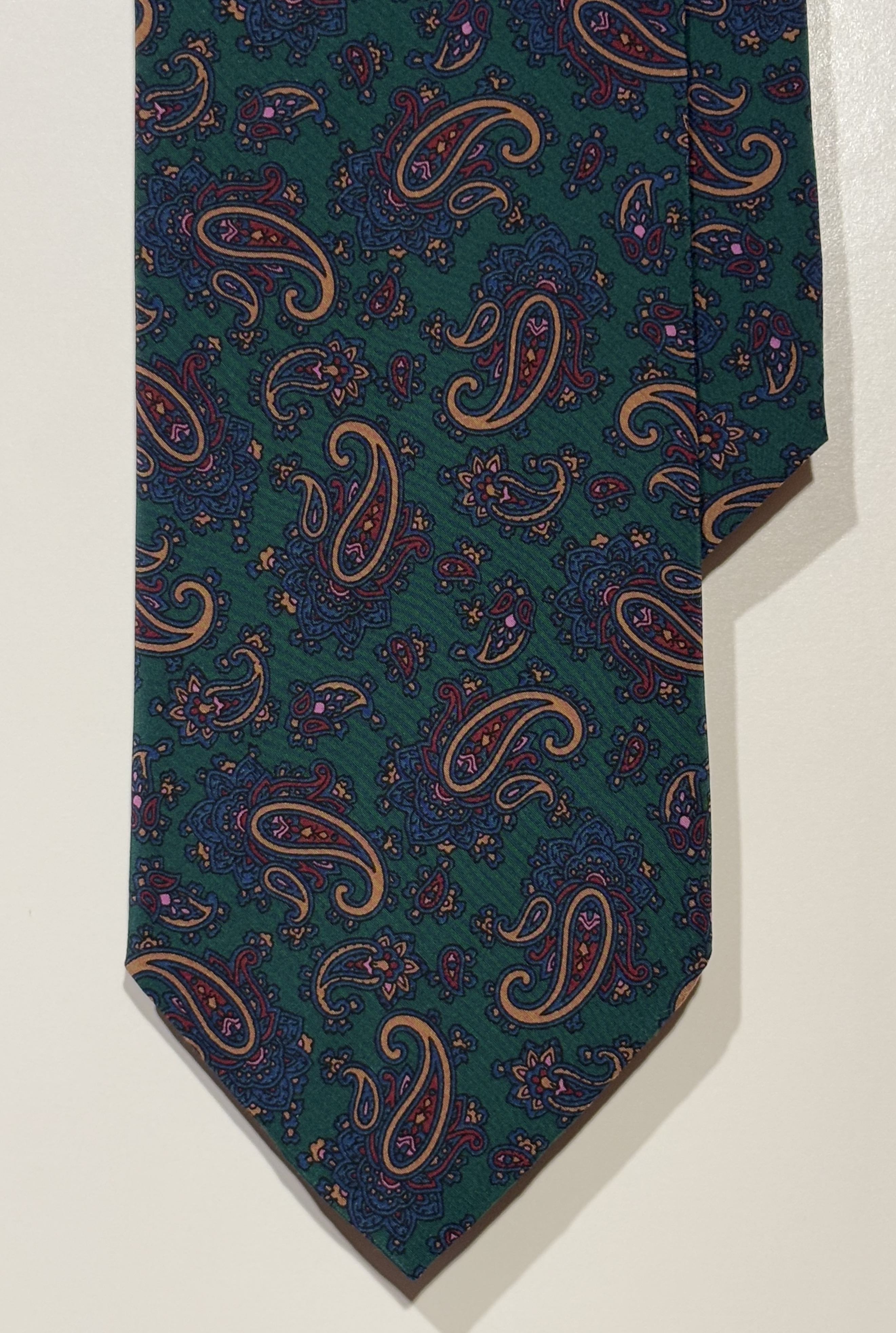 Cravate Paisley Verte “San Carlo”