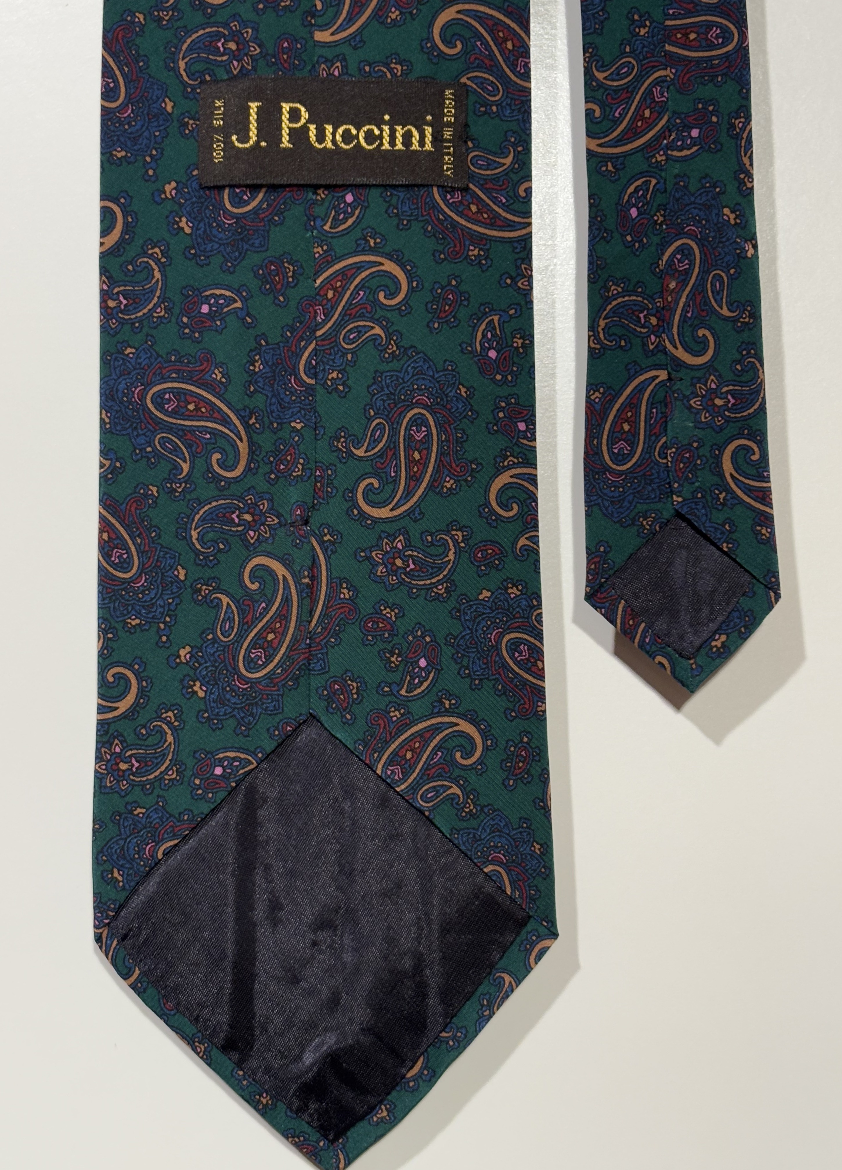 Cravate Paisley Verte “San Carlo”