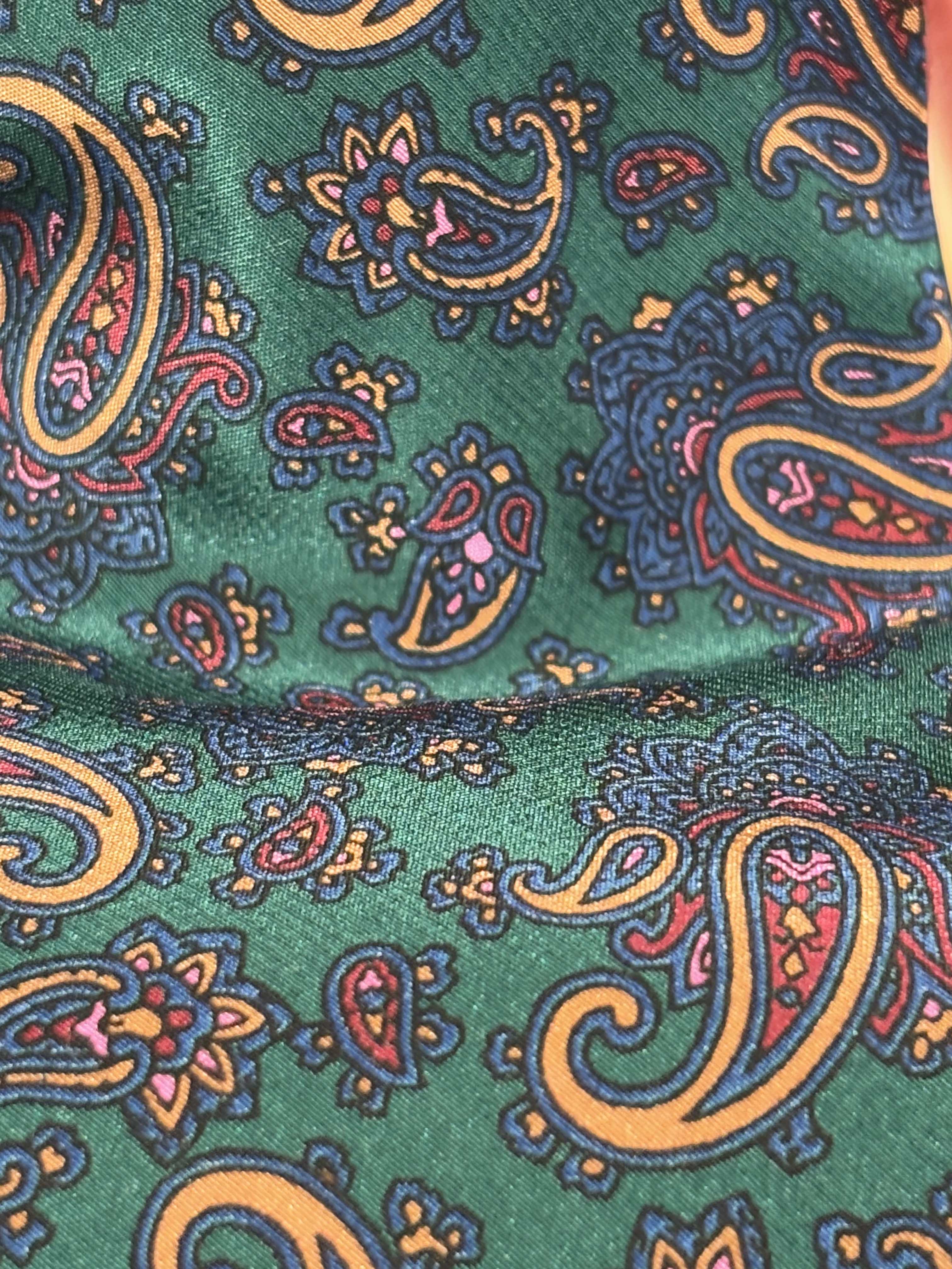 Cravate Paisley Verte “San Carlo”