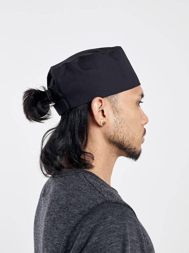 Unisex Chef Mesh Skull Cap Pack of 2 Black