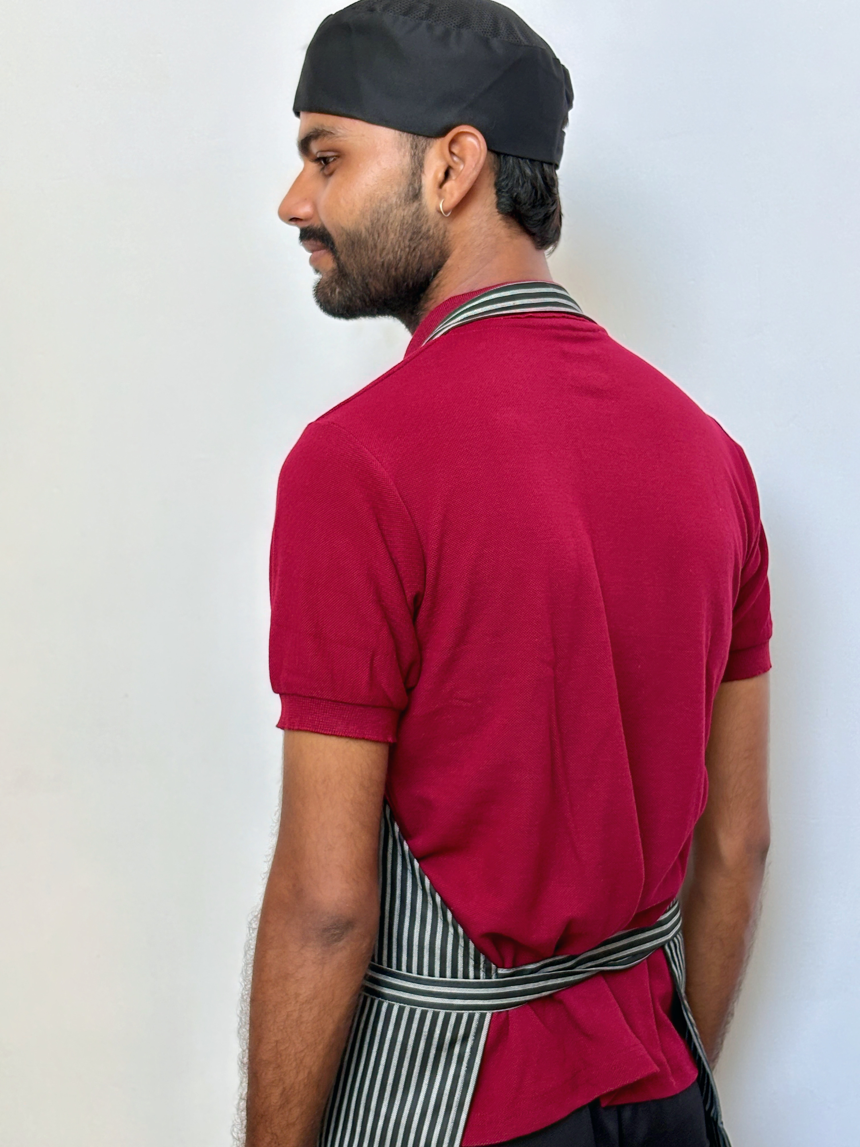 Bib Apron for Chef & Waiter – Black White Stripe | Pack of 2