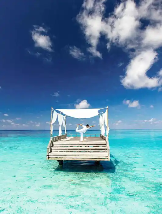 Ponton aux Maldives