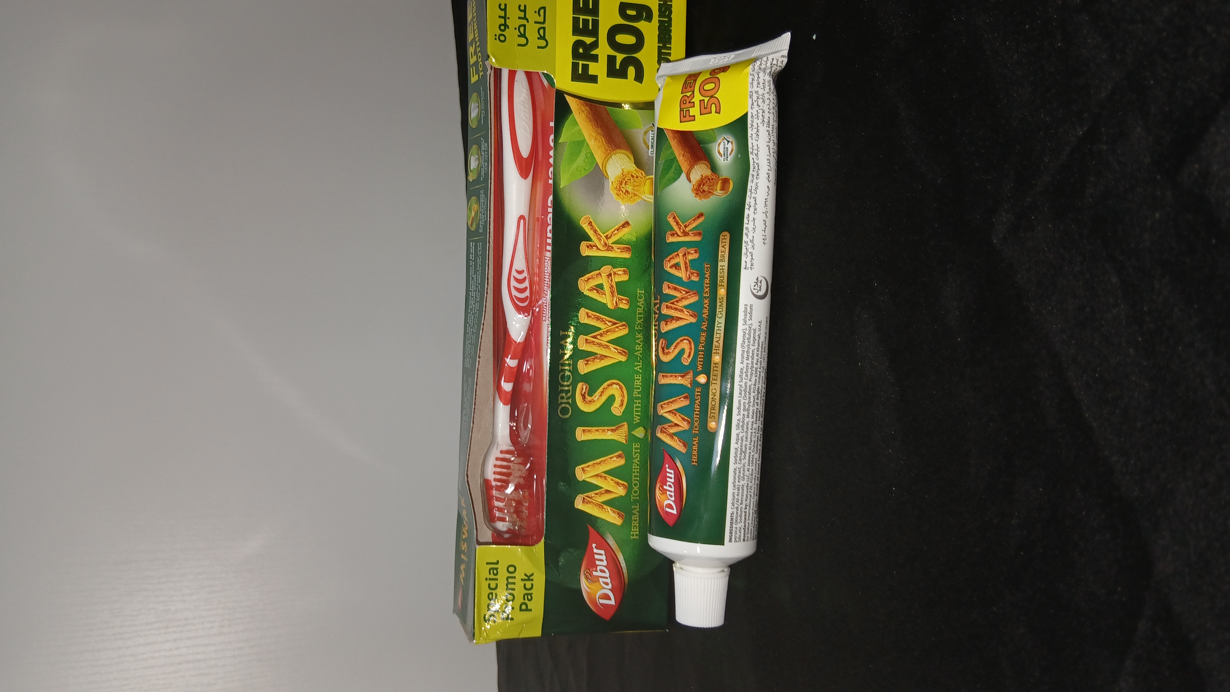 dentifrice miswaq + brosse a dent