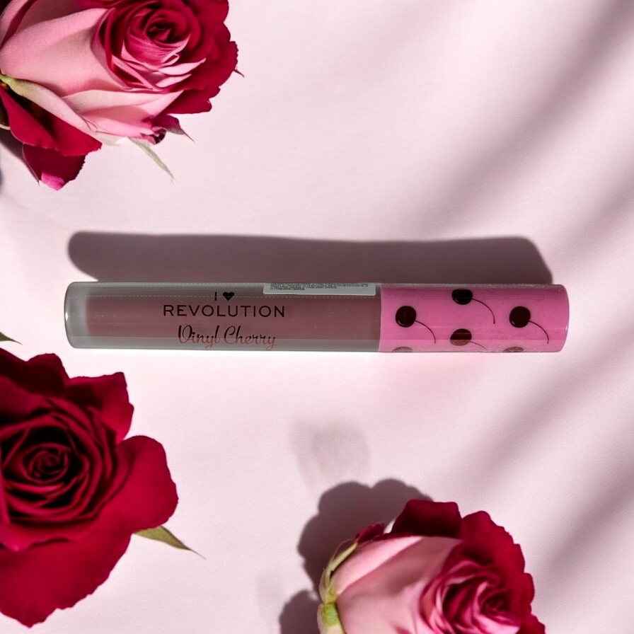 I Love Revolution Vinyl Cherry Liquid Lipstick in Cherry Bakewell Color