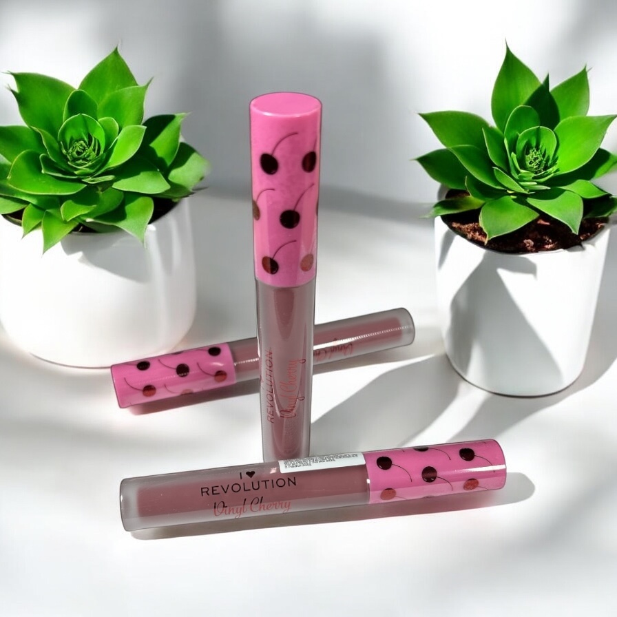 I Love Revolution Vinyl Cherry Liquid Lipstick in Cherry Bakewell Color