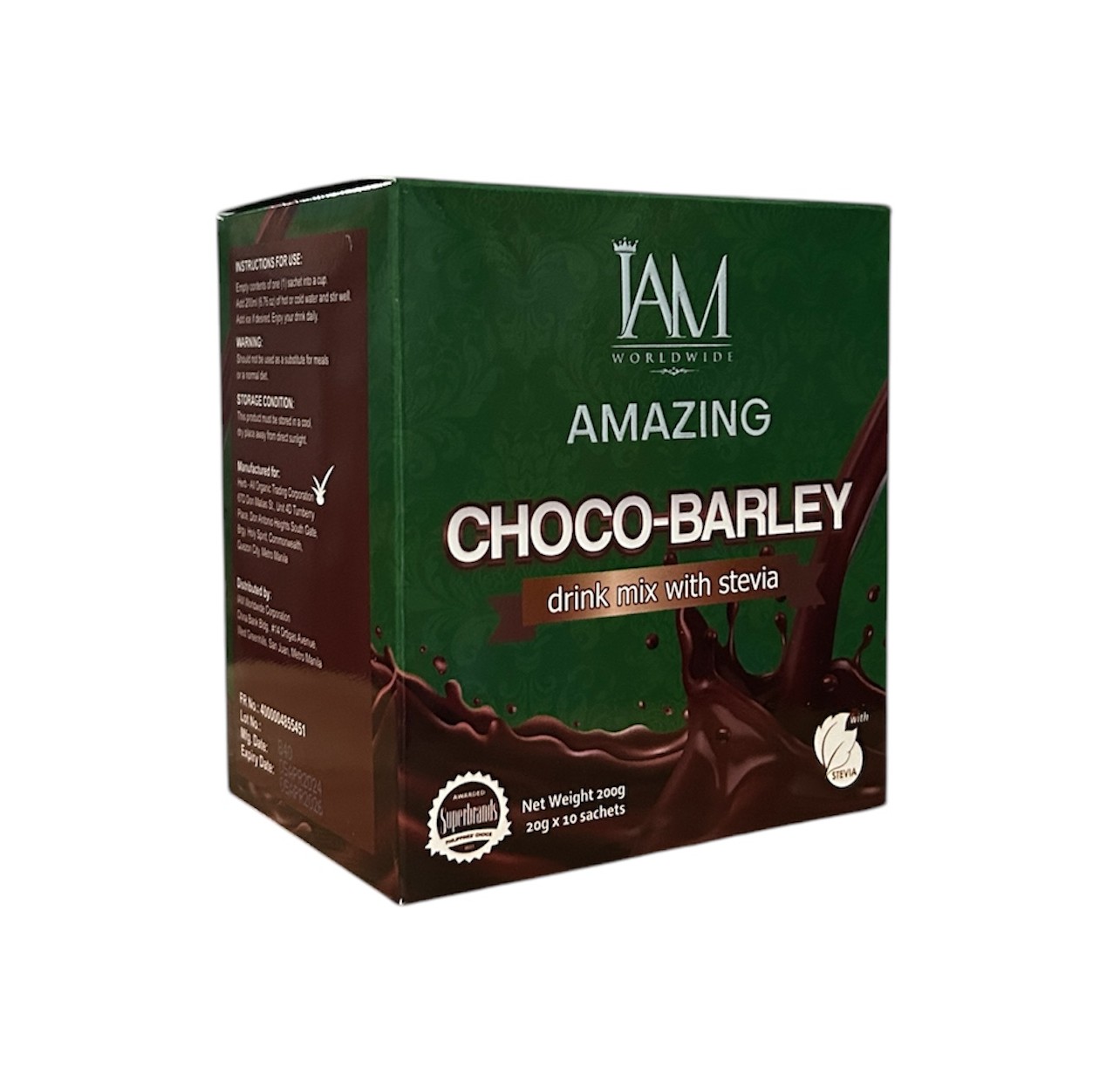 Amazing Choco Barley Drink Mix with Stevia