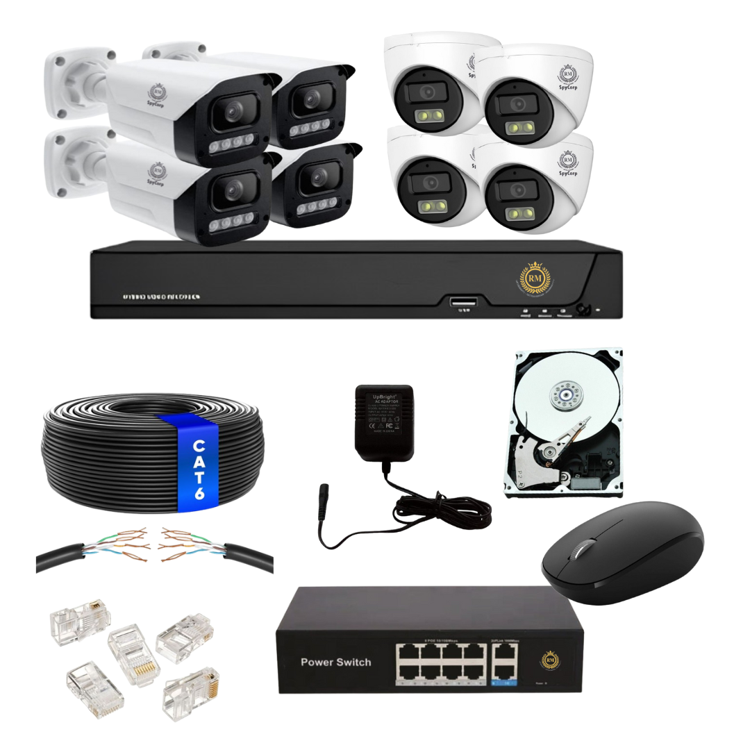SpyCorp RM 8 Cameras Combo IP