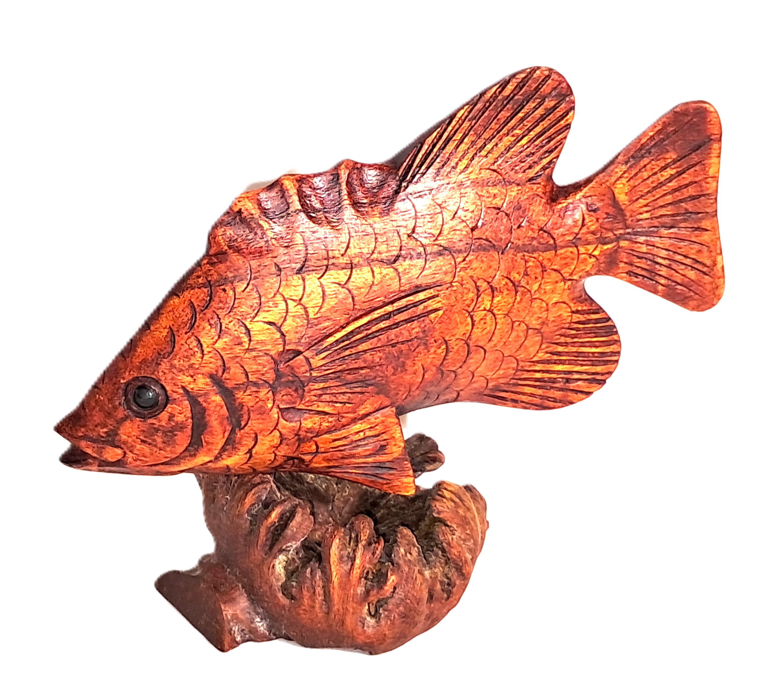 Angelfish wood carving (#angF65)