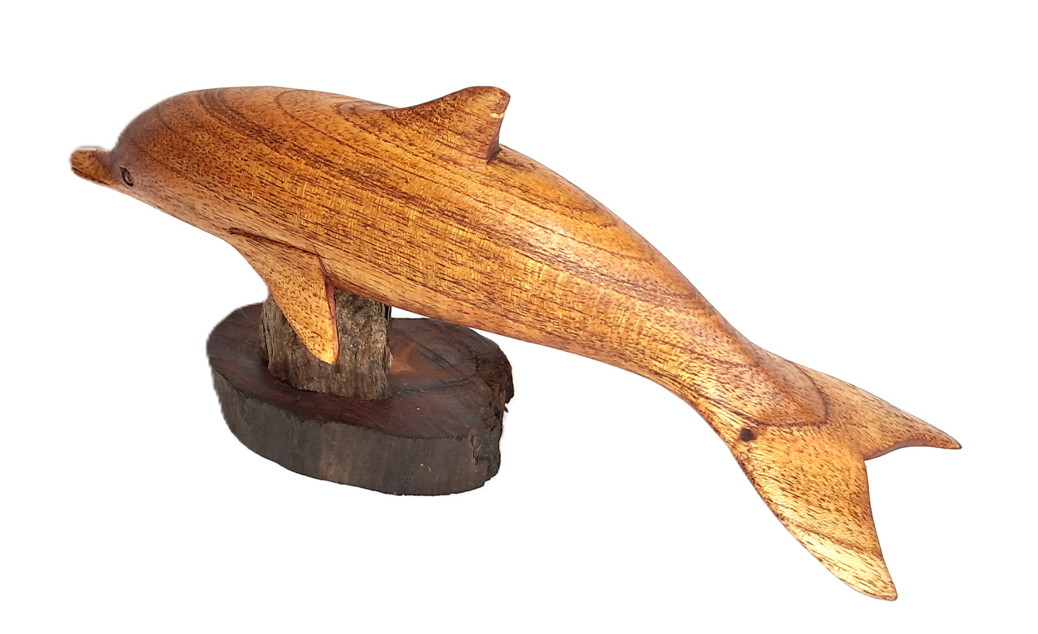 Dolphin wood carving (#dlfH10)