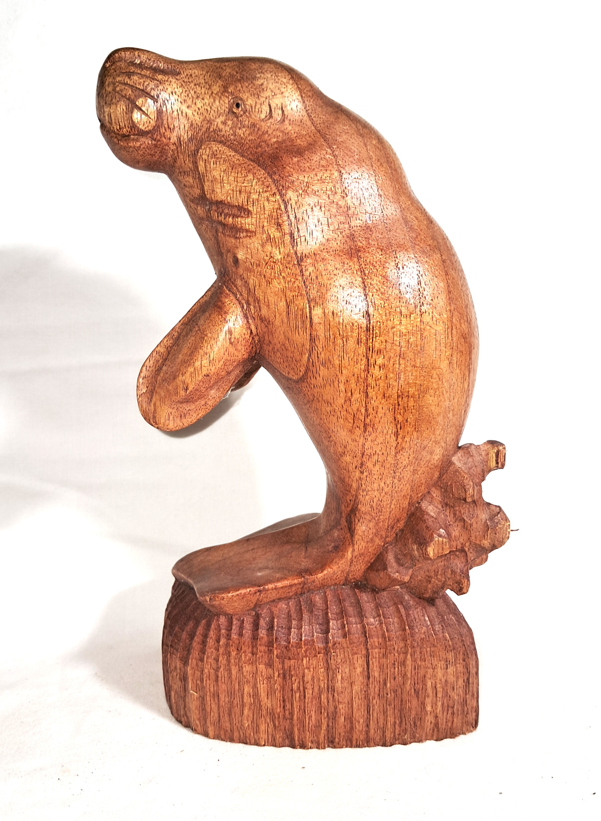 Manatee wood carving
