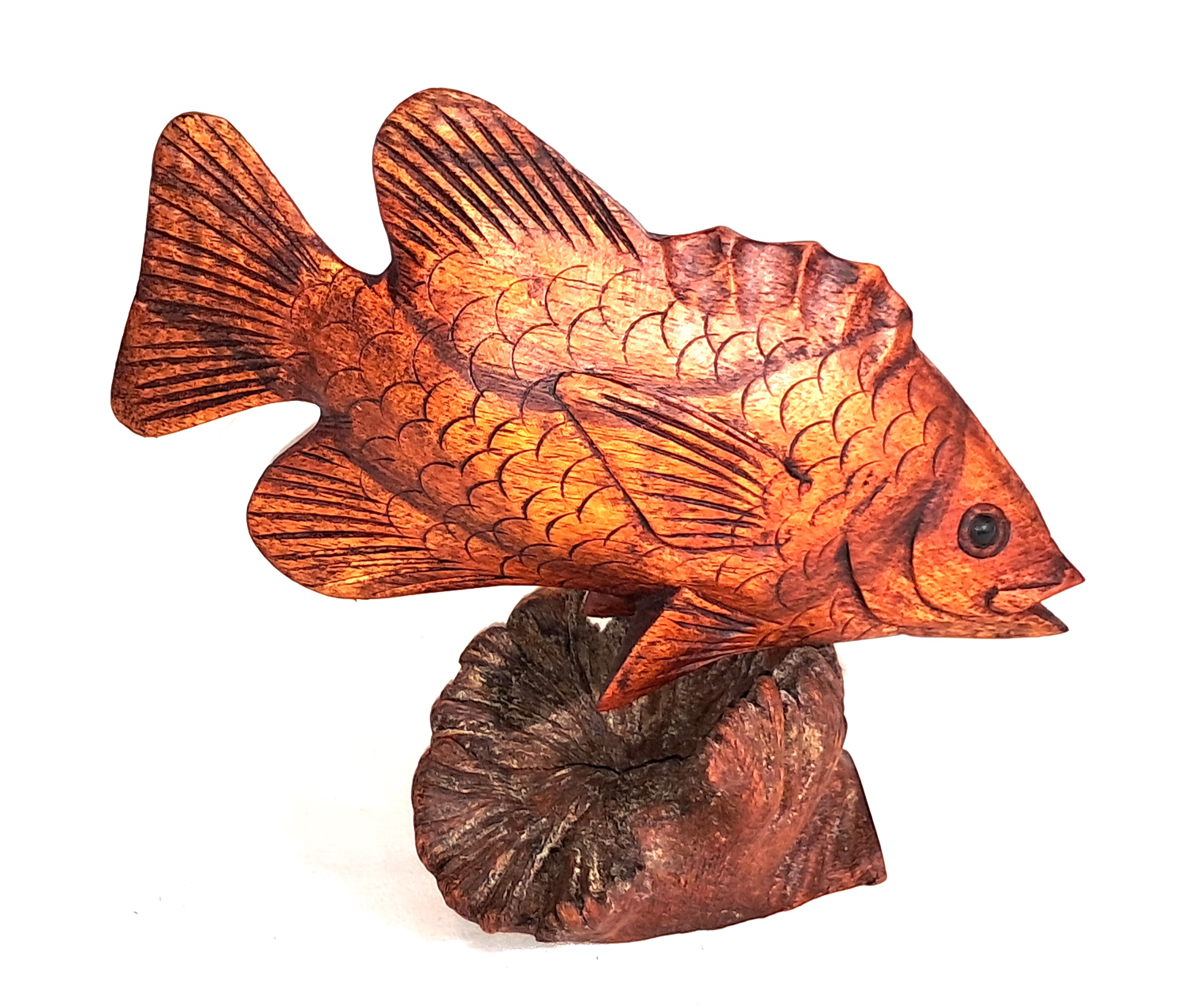 Angelfish wood carving (#angF65)