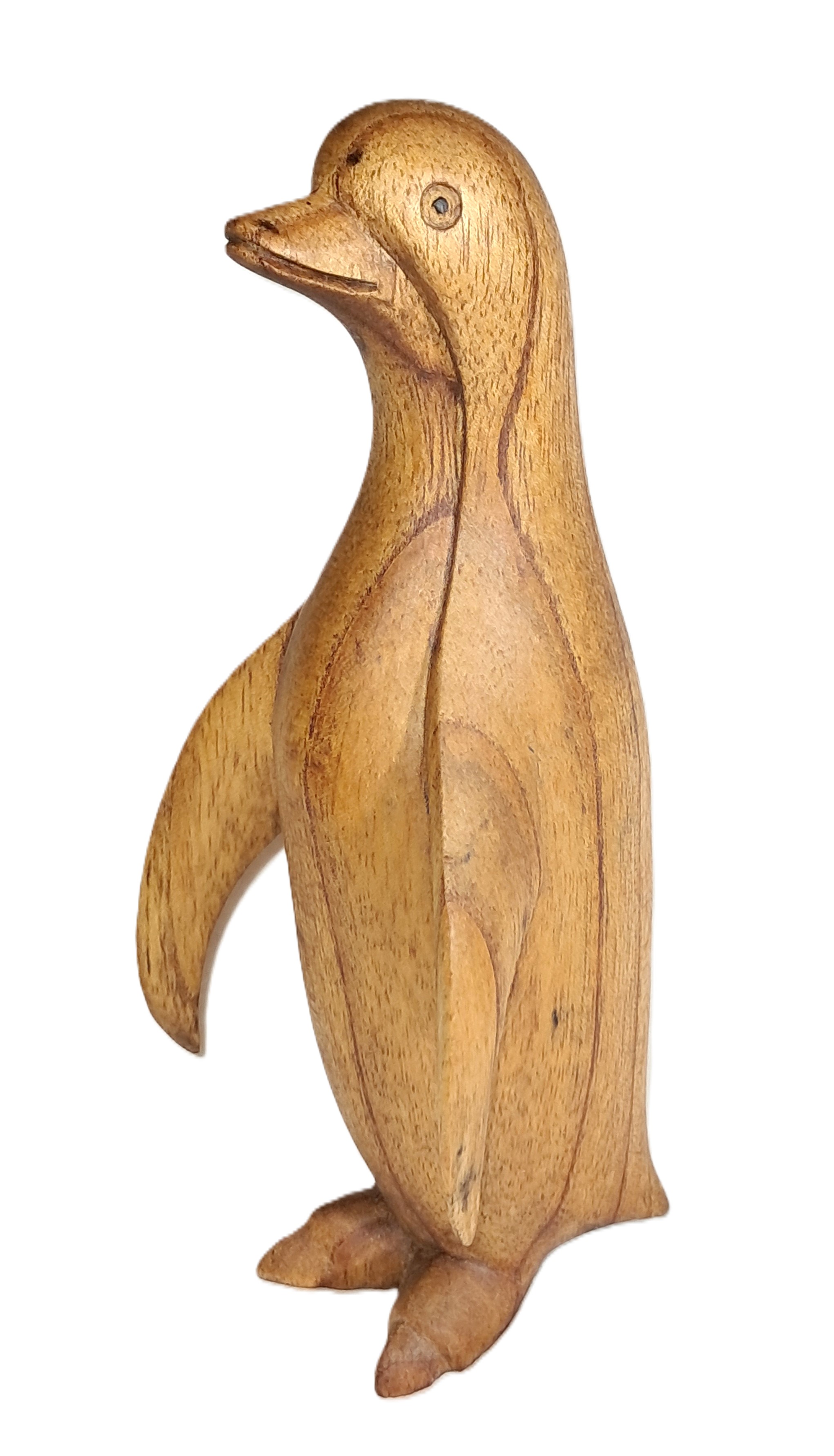 Penguin wood carving