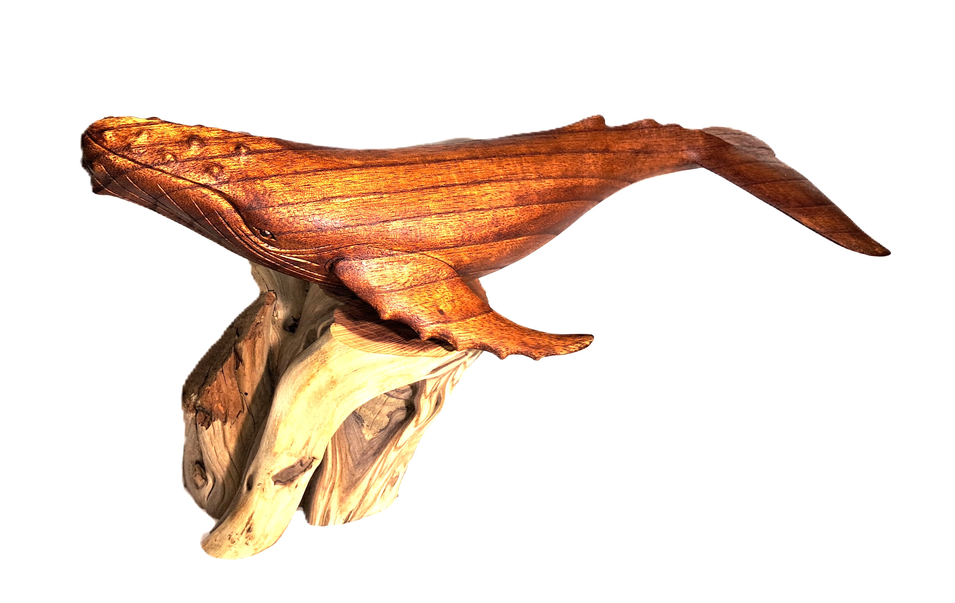 Whale wood carving (#whl15)