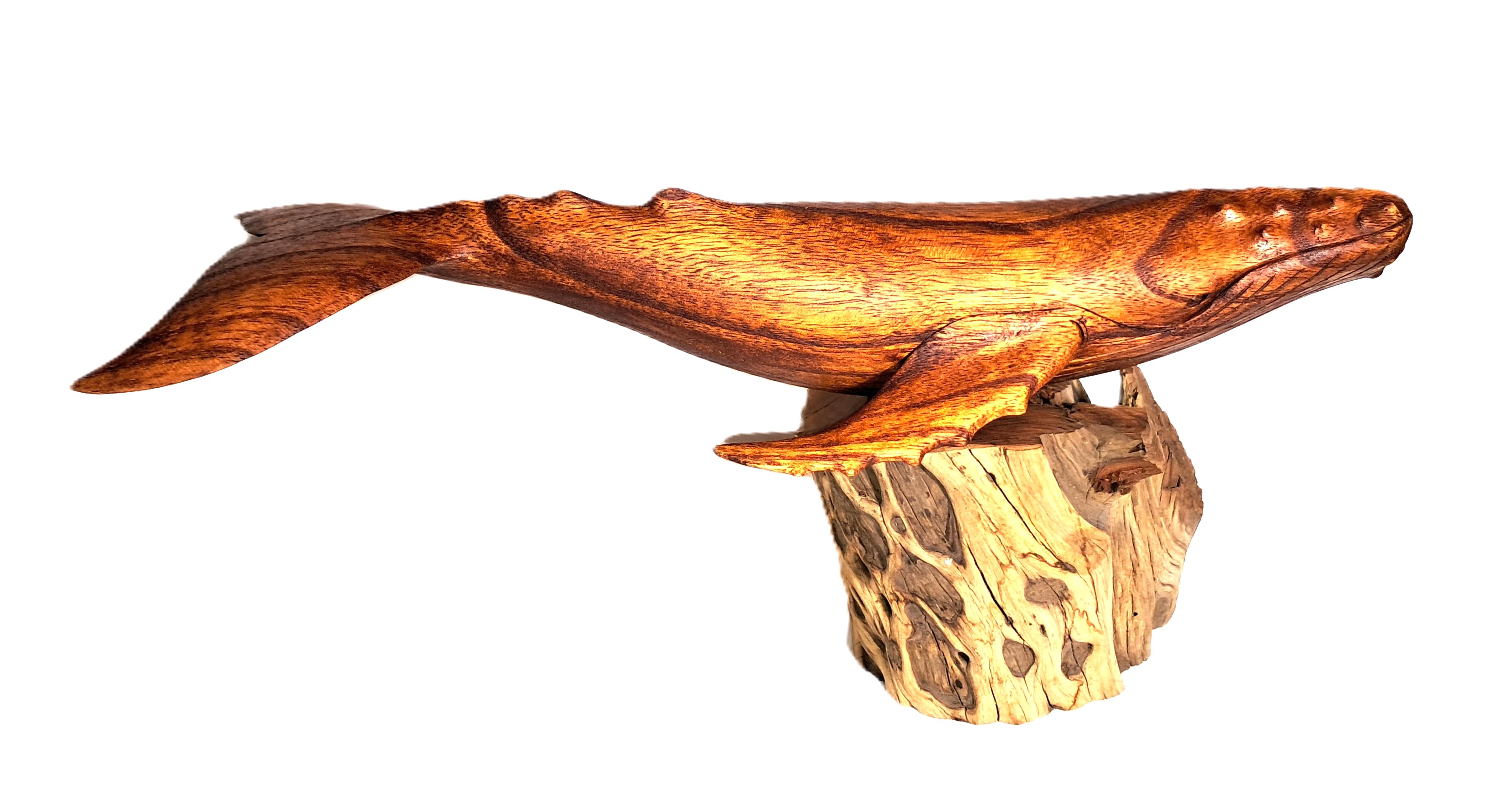 Whale wood carving (#whl15)