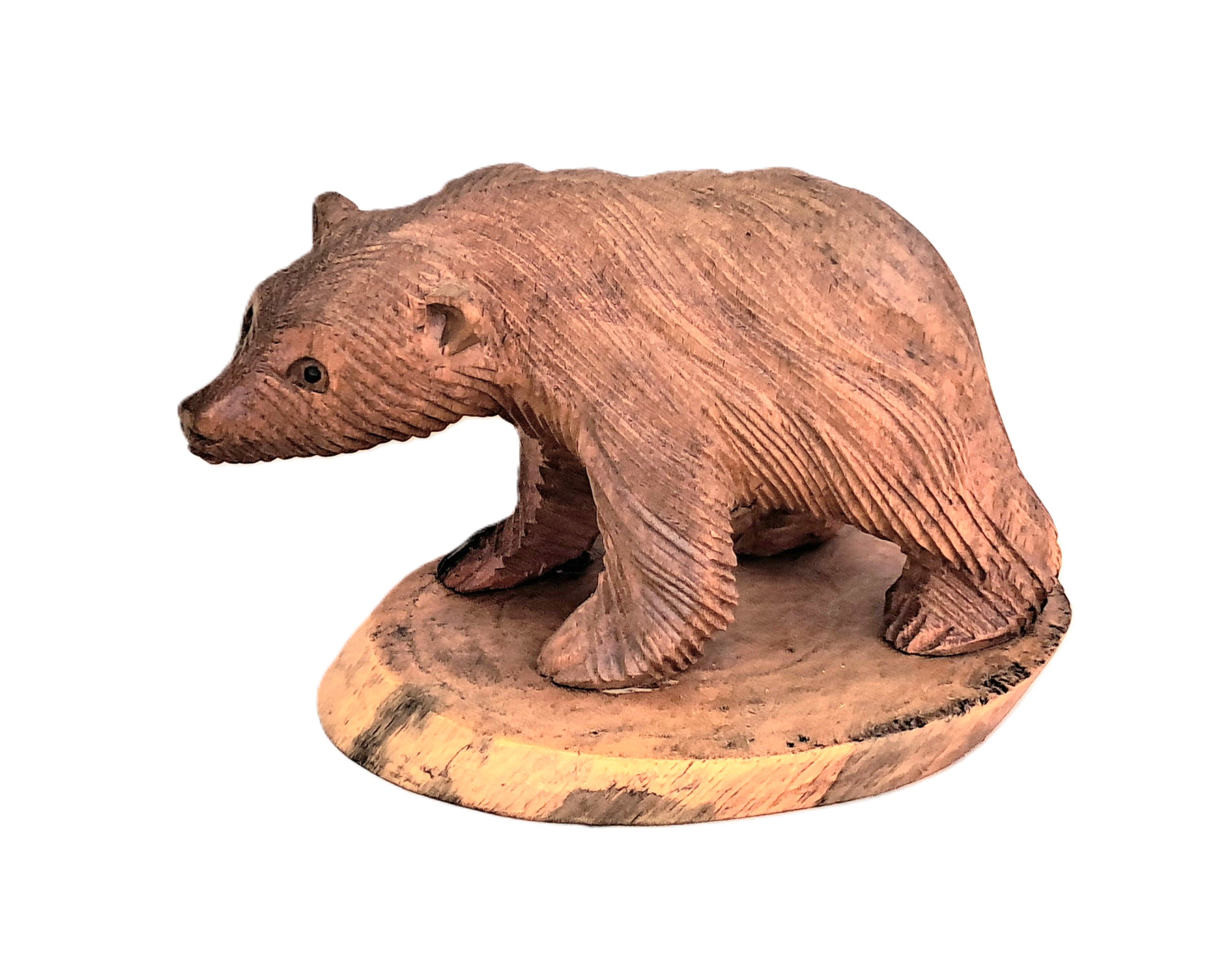 Bear wood carving (#brBs6)