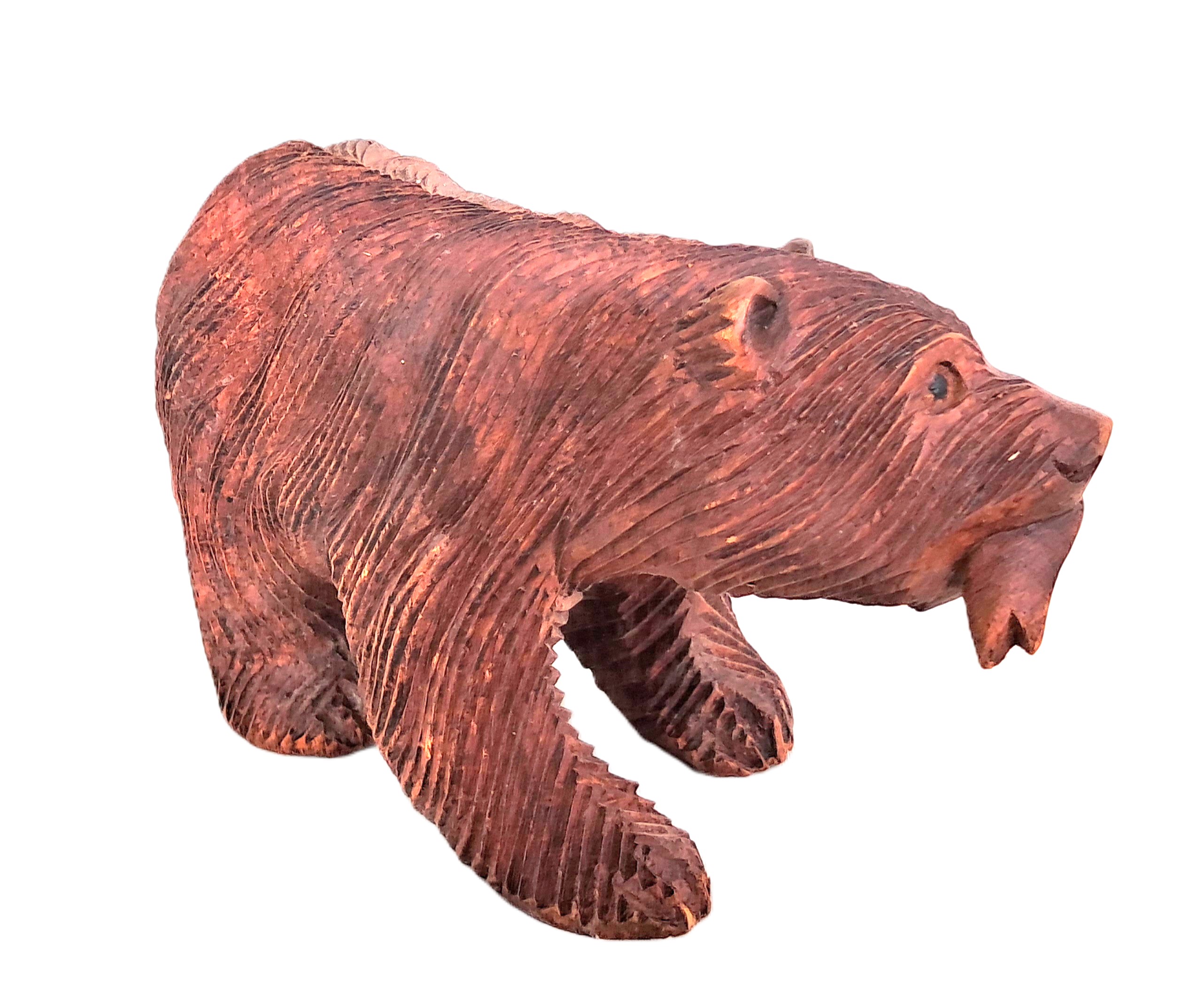 Bear wood carving (#brFsh7.5)