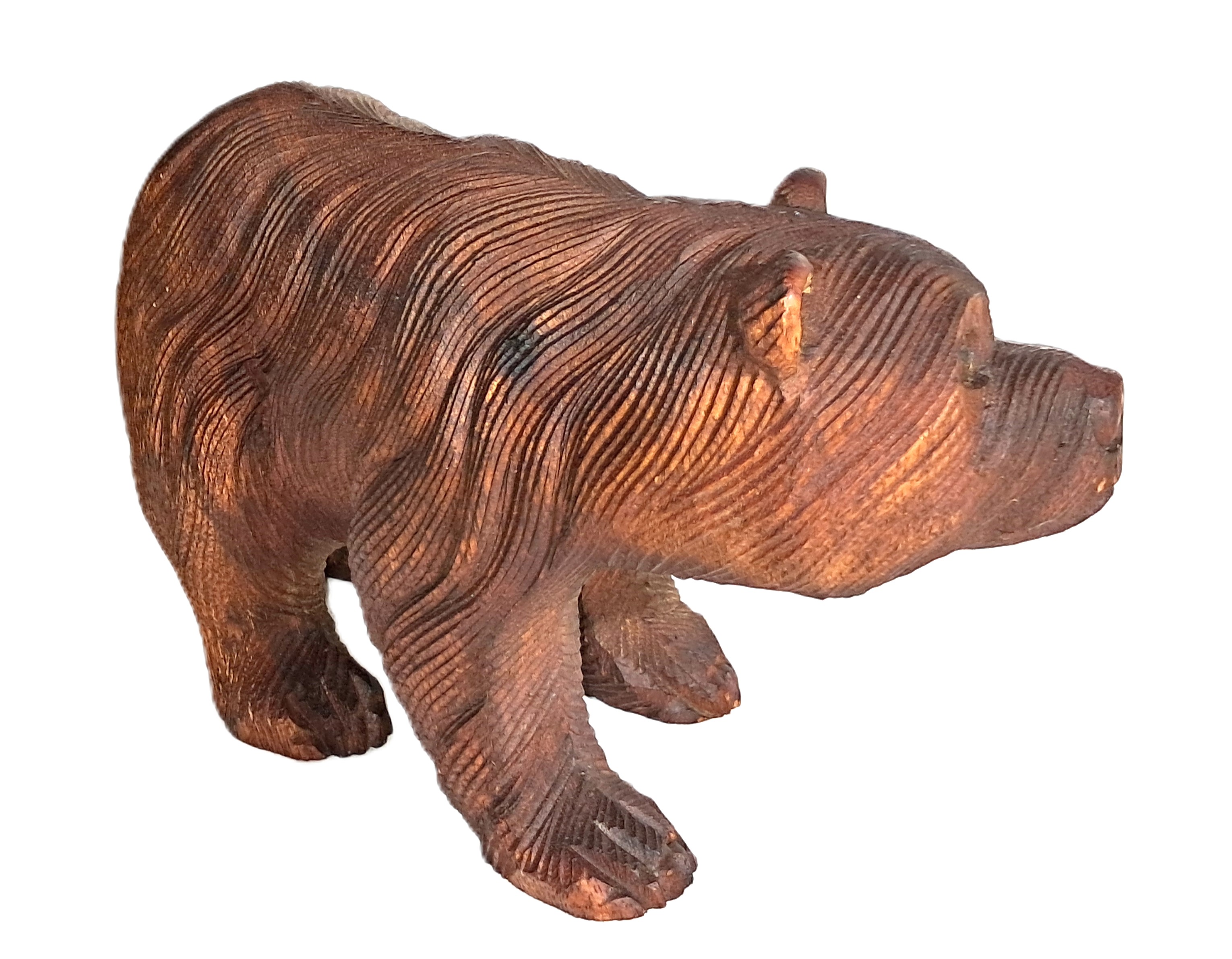 Grizzly bear wood carving (#br10.5mx)