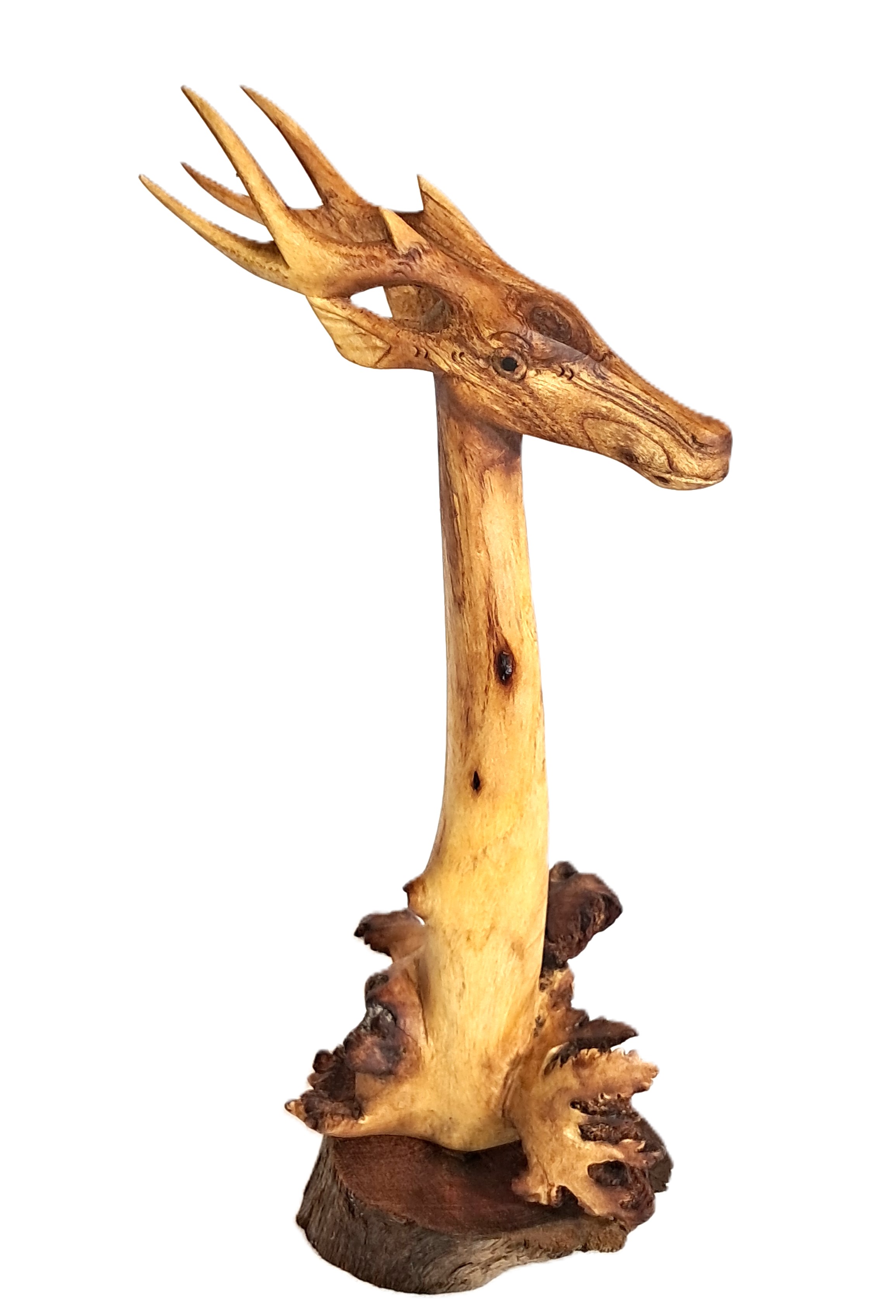 Deer wood carving (#drHd10)