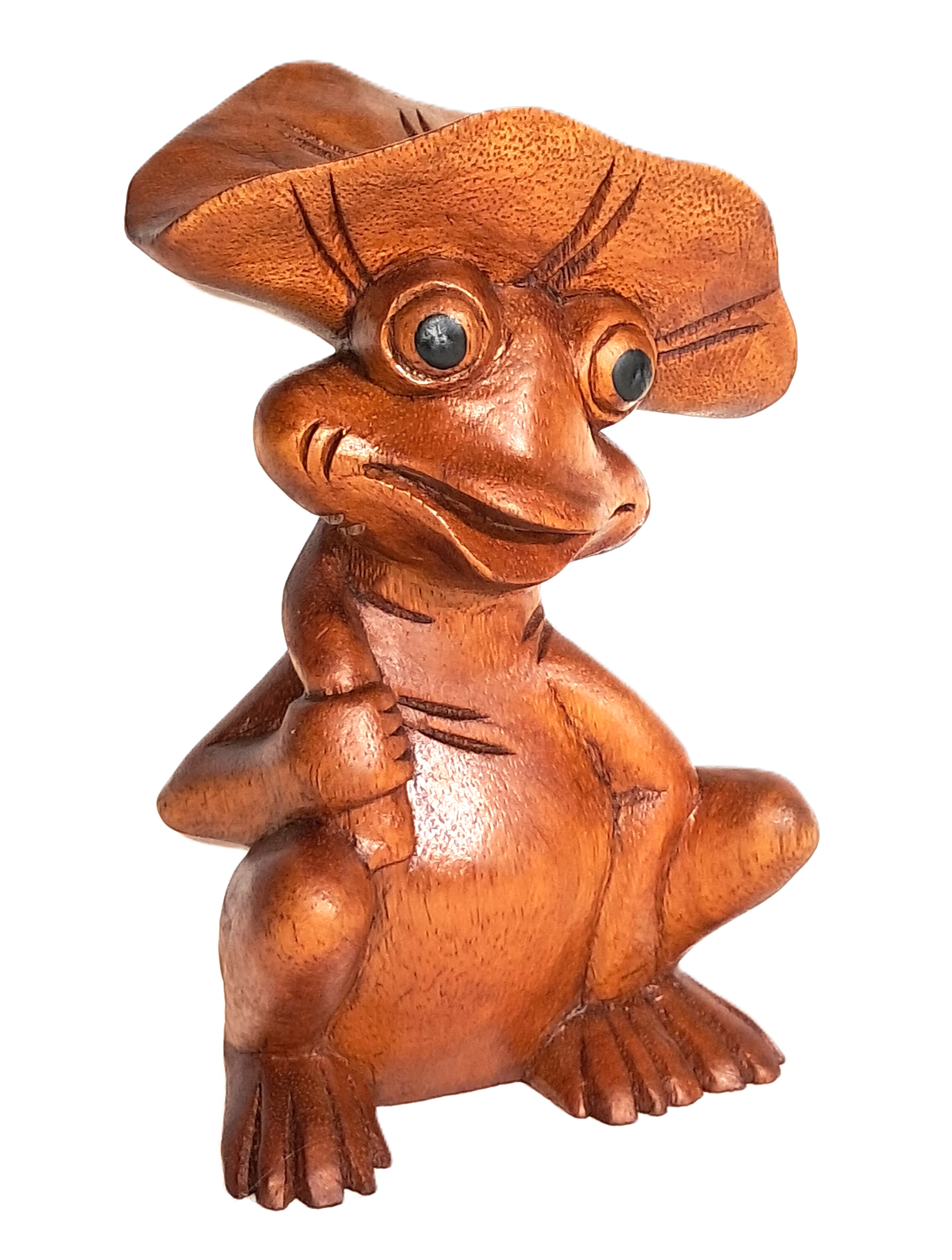 Frog wood carving (#frgHt6)