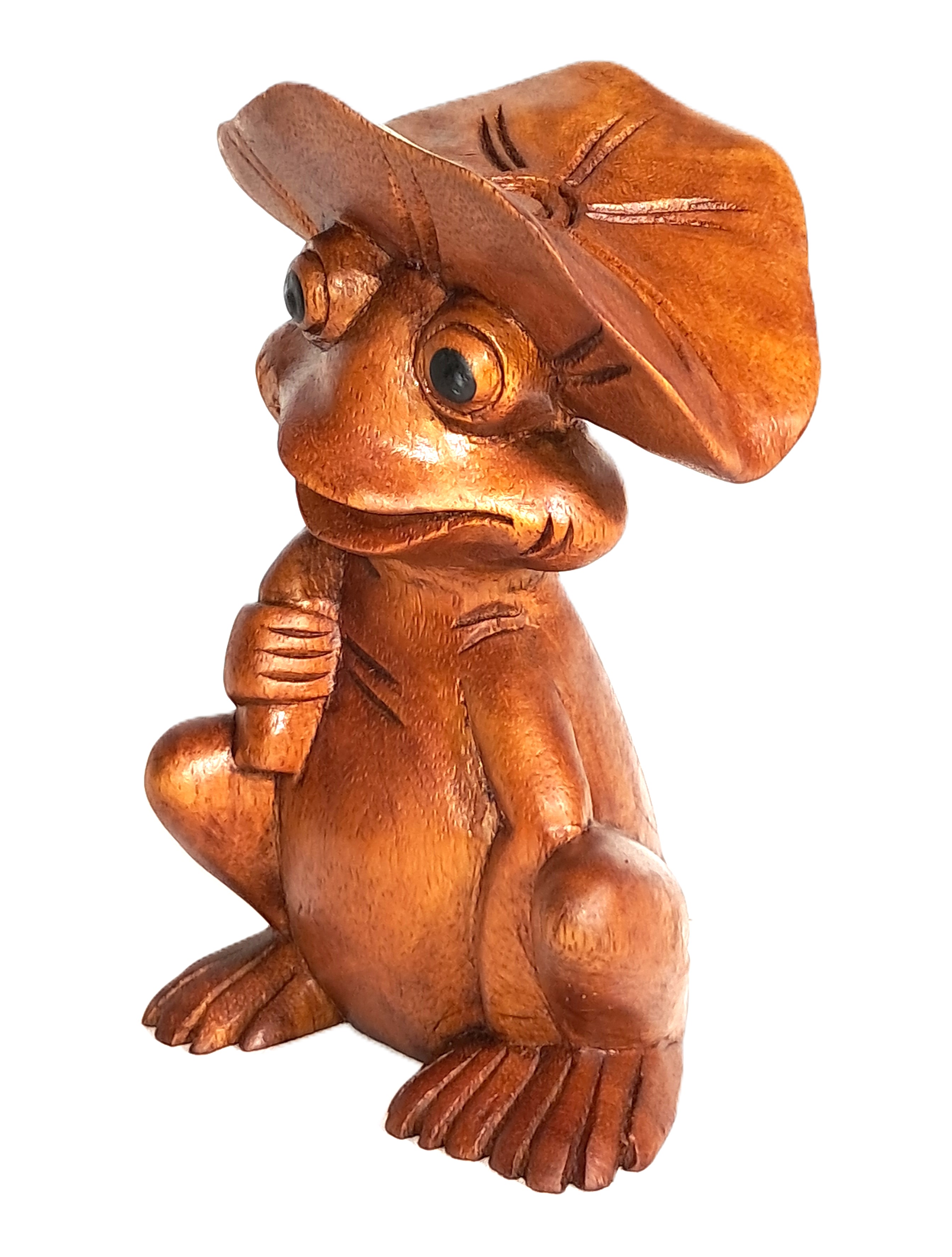 Frog wood carving (#frgHt6)