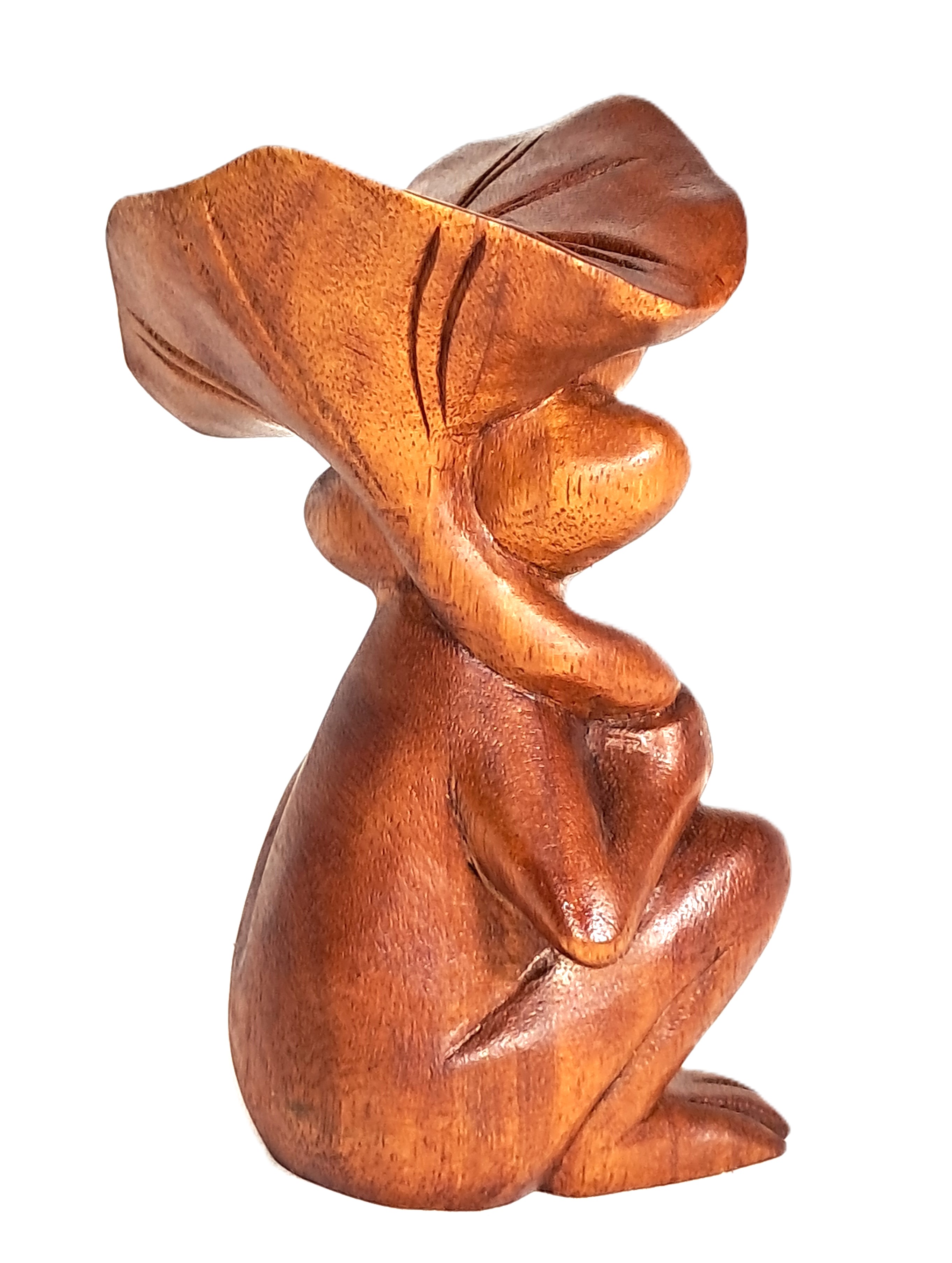 Frog wood carving (#frgHt6)