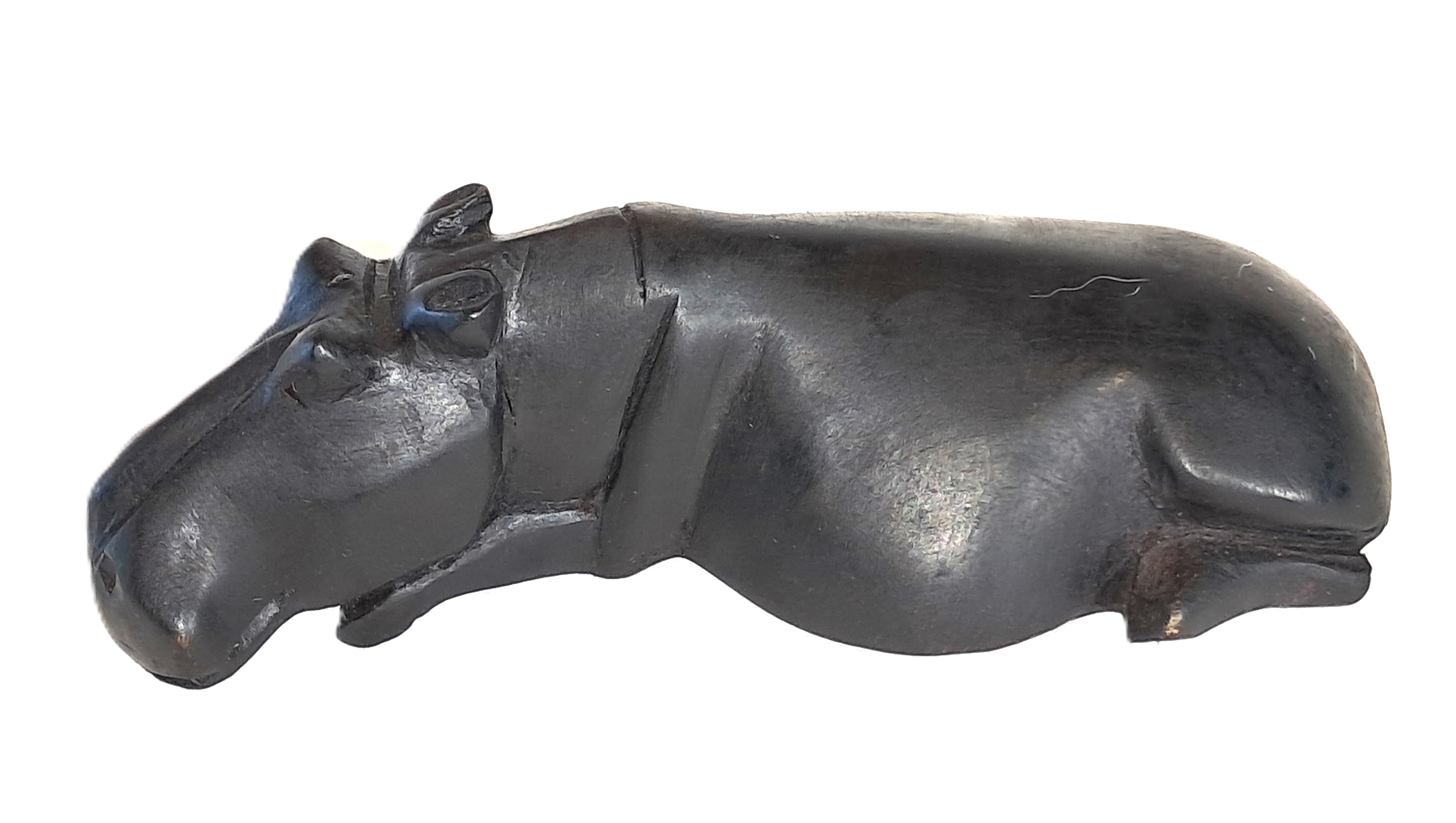 Hippo wood carving (#grfBlk)