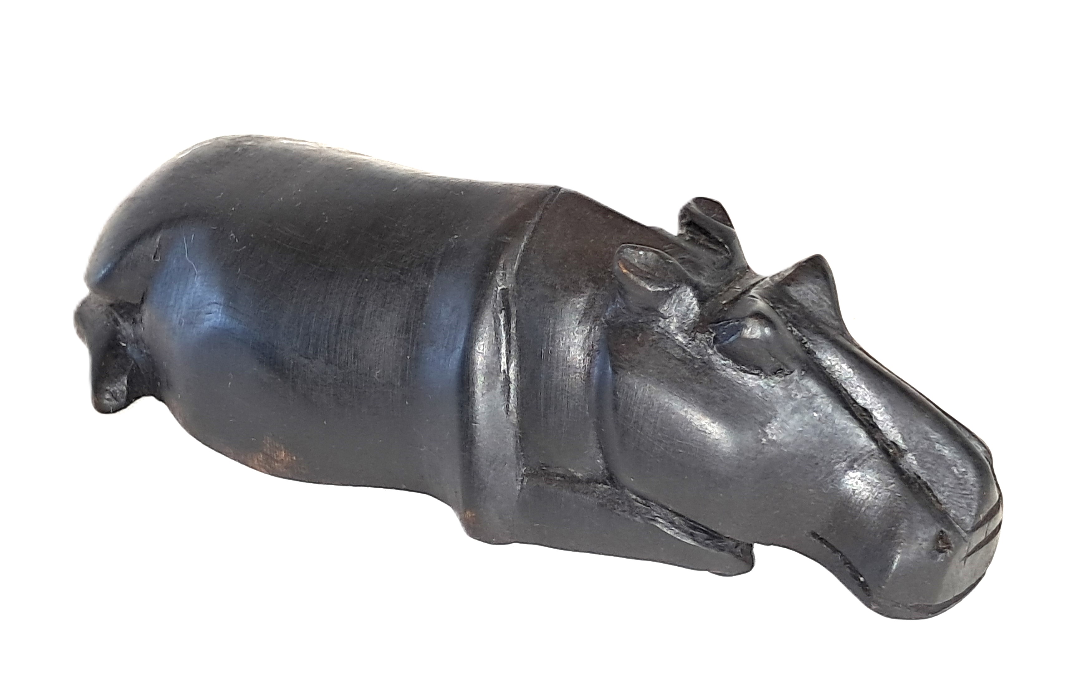 Hippo wood carving (#grfBlk)