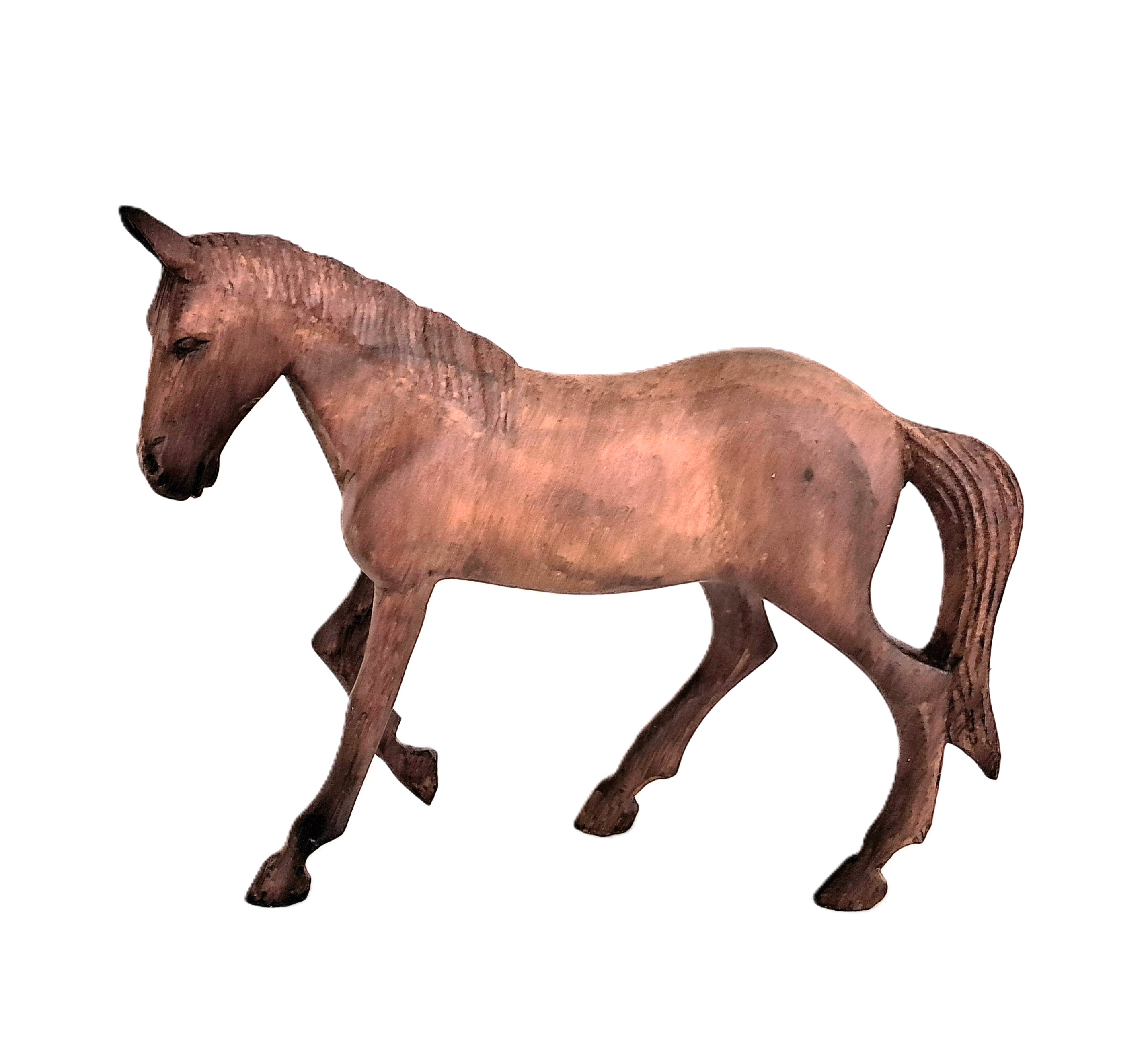 Horse wood carving (#hrs8)