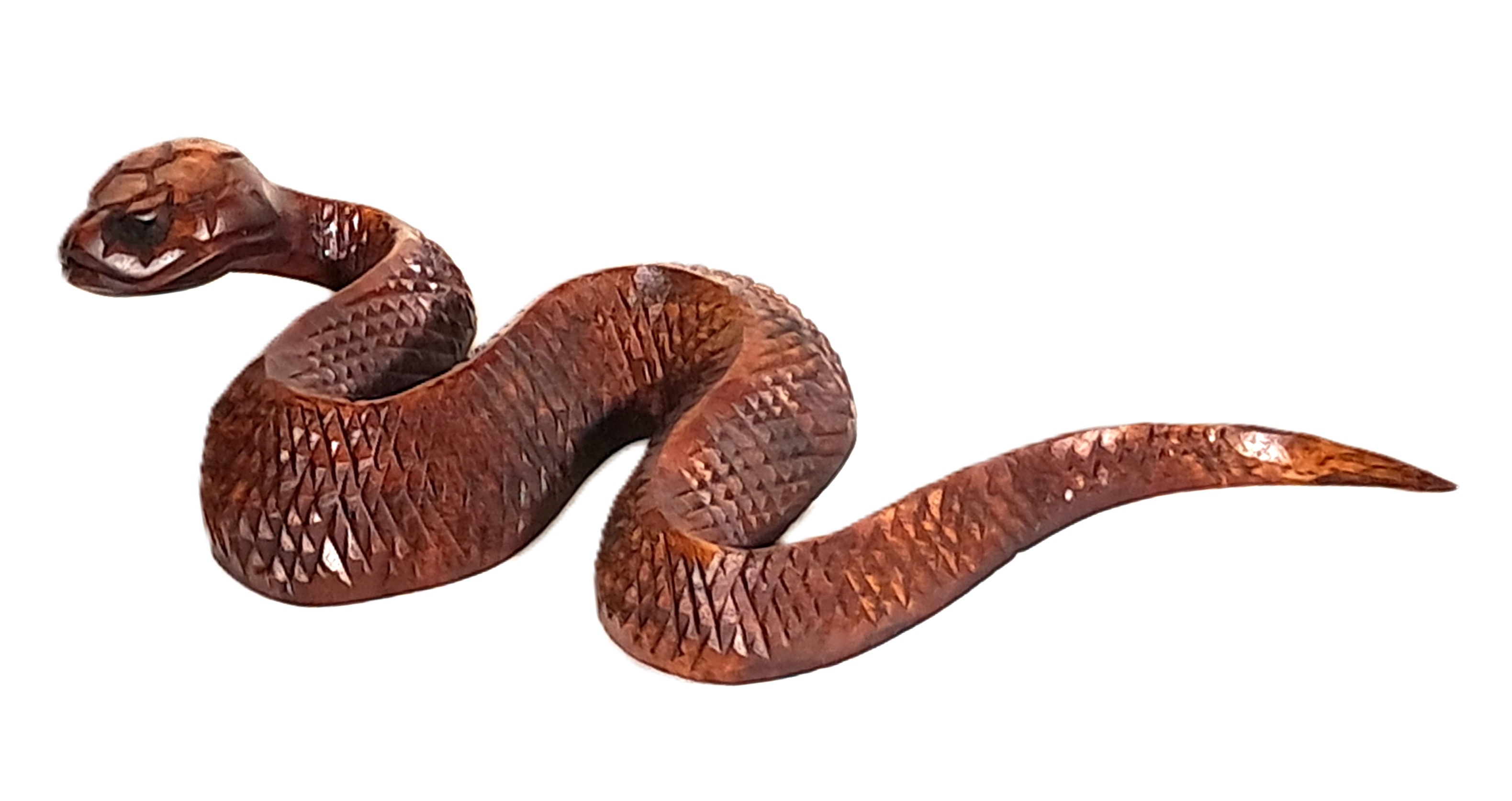 Snake wood carving (#snk9)